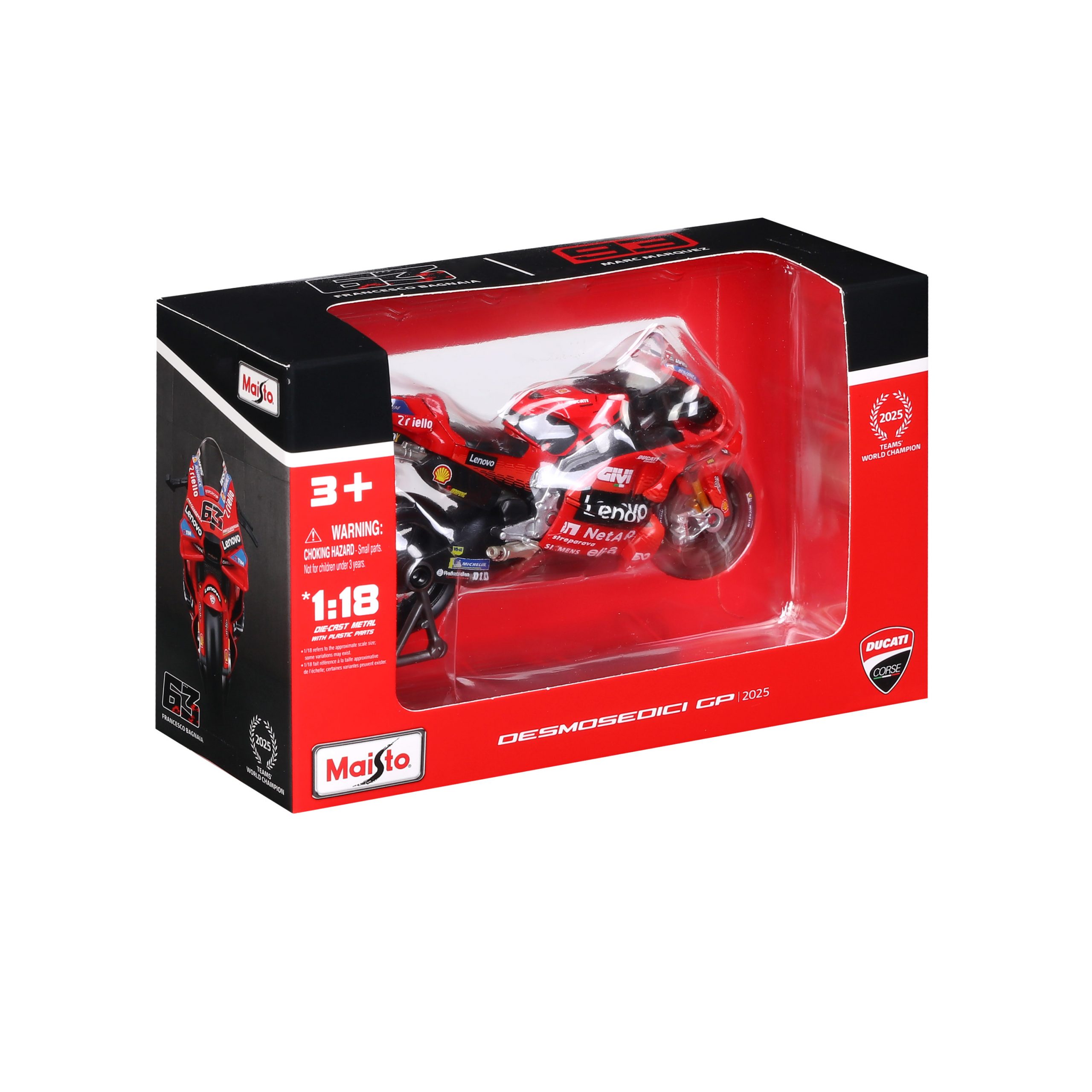 1:18 MotoGP 2025 - Ducati Lenovo Team #93 Marc Marquez - Image 12
