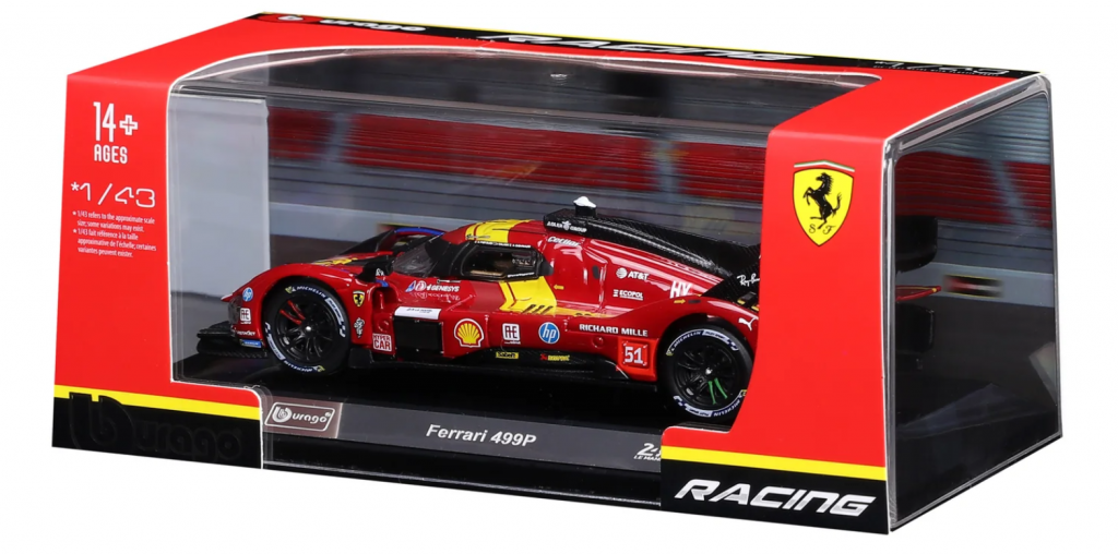 1:43 WEC 2025 - Ferrari 499P #51 Giovinazzi, Calado, Pier Guidi in Acrylic Box