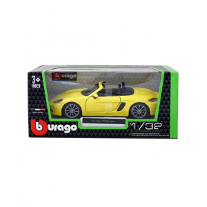 1:32 Bburago - Porsche 718 Boxster - Yellow in Window Box - Image 2