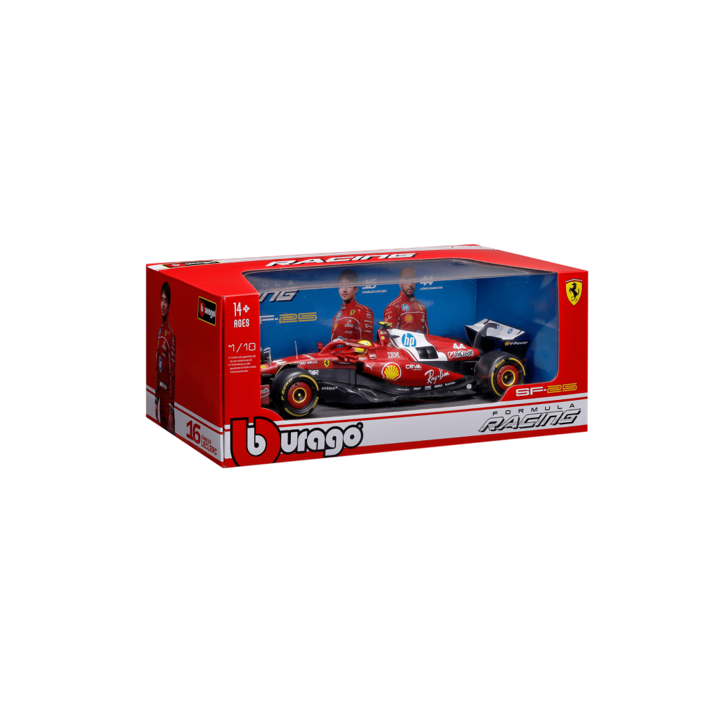 1:18 F1 2025 - Scuderia Ferrari SF25 #44 Lewis Hamilton in Window Box