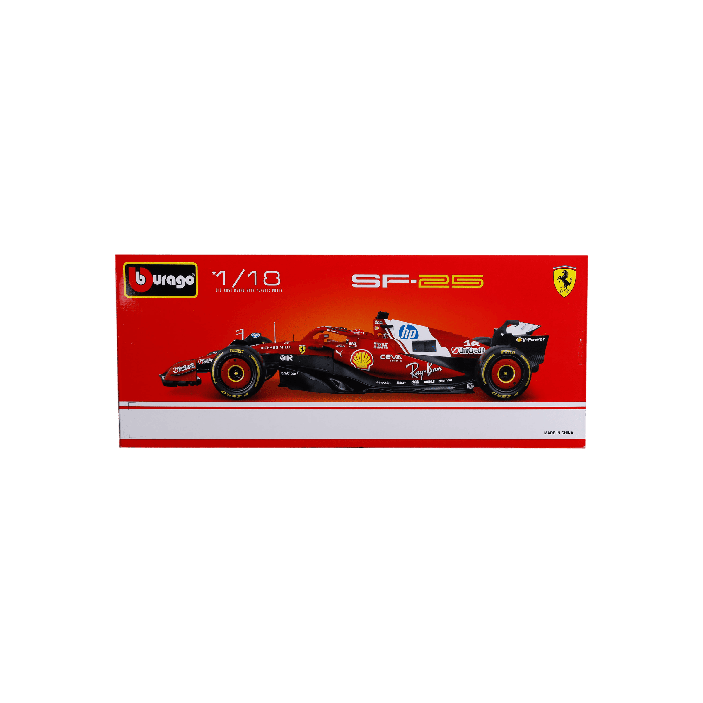 1:18 F1 2025 - Scuderia Ferrari SF25 #44 Lewis Hamilton in Window Box - Image 13
