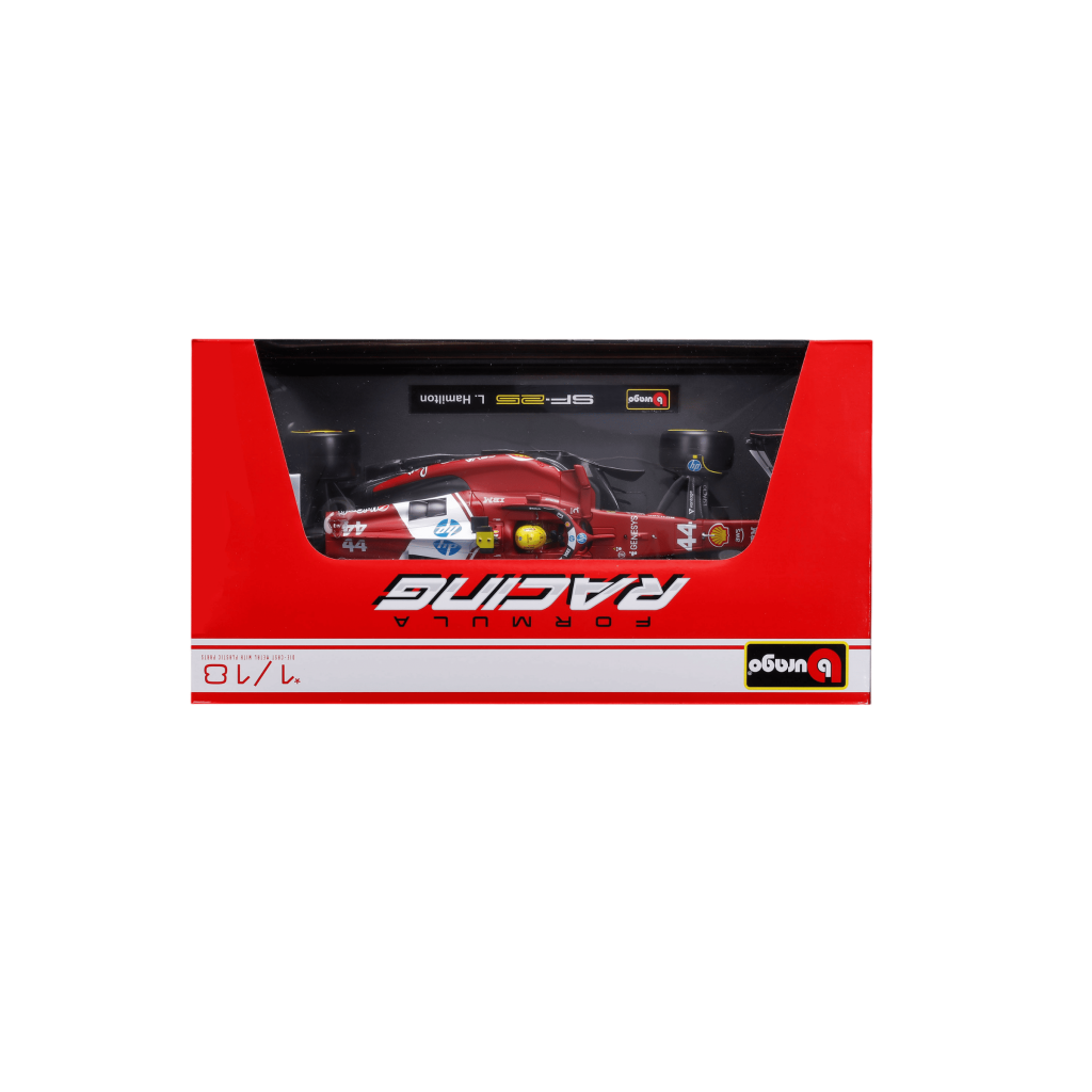 1:18 F1 2025 - Scuderia Ferrari SF25 #44 Lewis Hamilton in Window Box