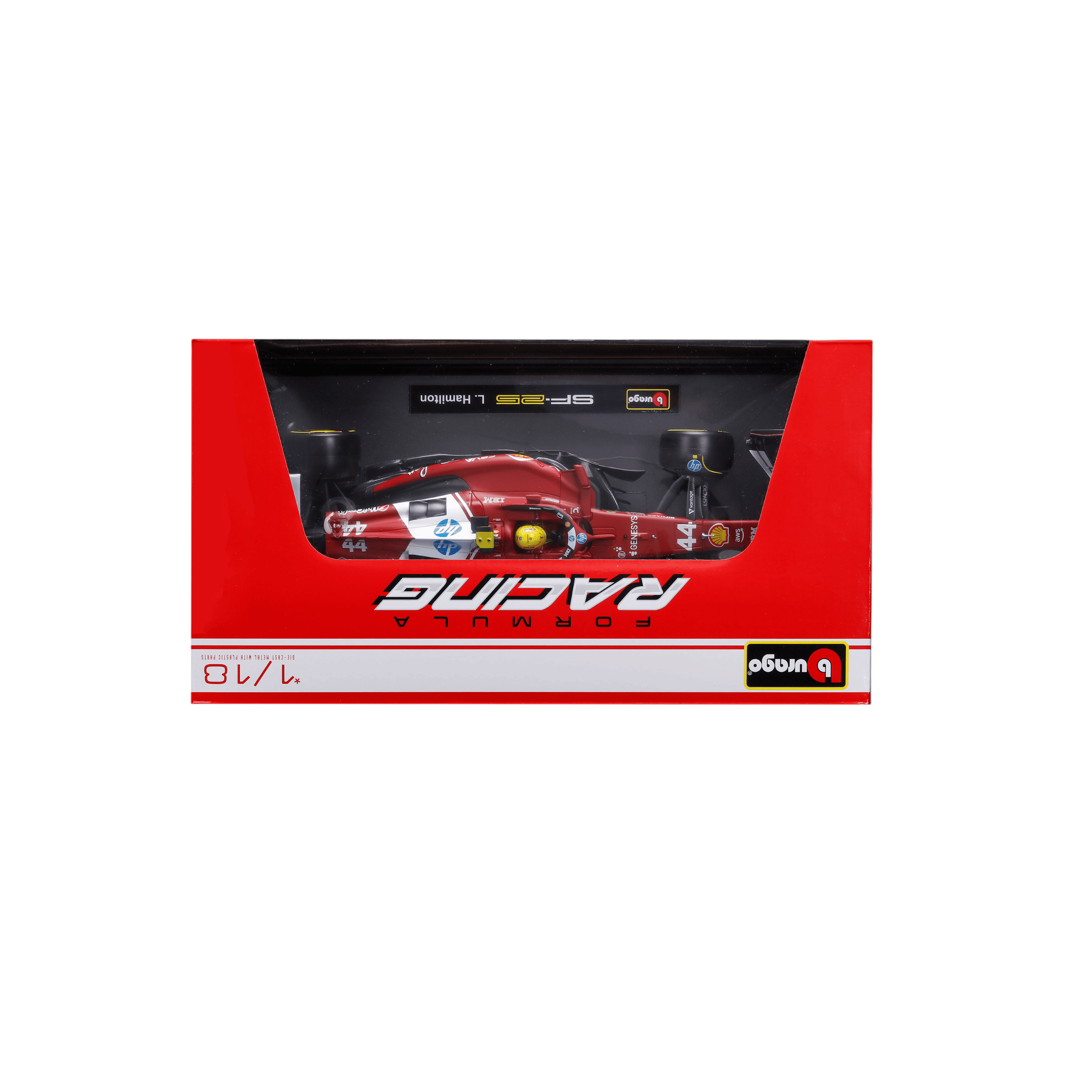 1:18 F1 2025 - Scuderia Ferrari SF25 #44 Lewis Hamilton in Window Box - Image 12