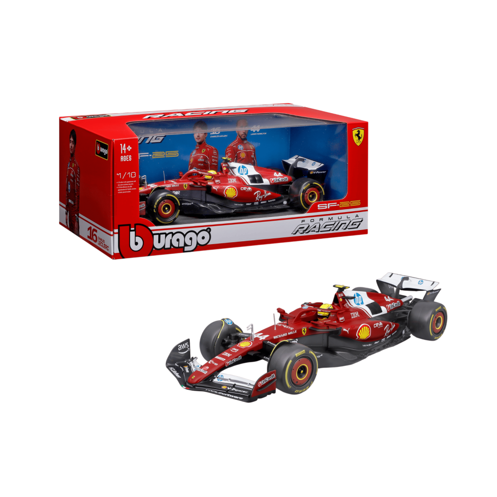 1:18 F1 2025 - Scuderia Ferrari SF25 #44 Lewis Hamilton in Window Box