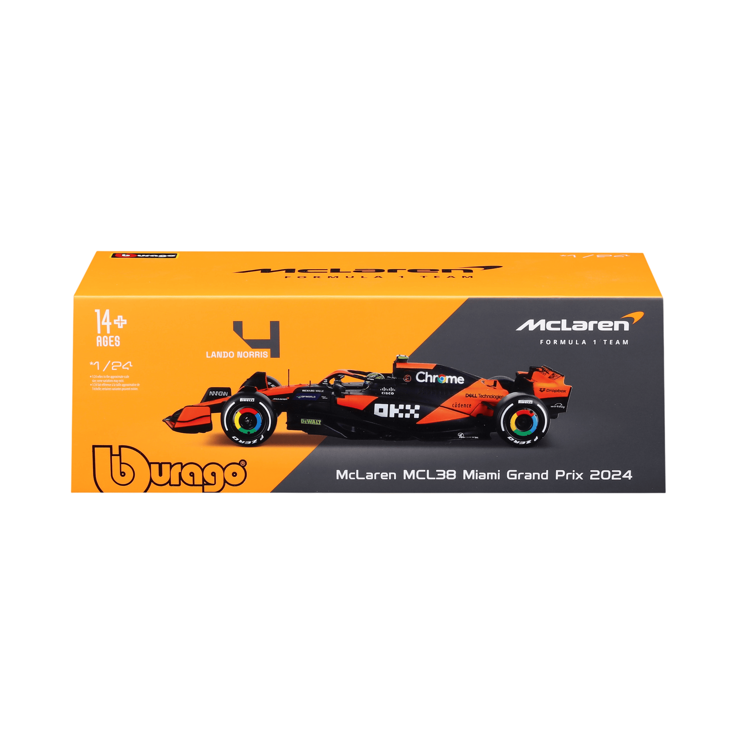 1:24 F1 2024 - McLaren MCL38 #4 Lando Norris in Acrylic Box - Image 17
