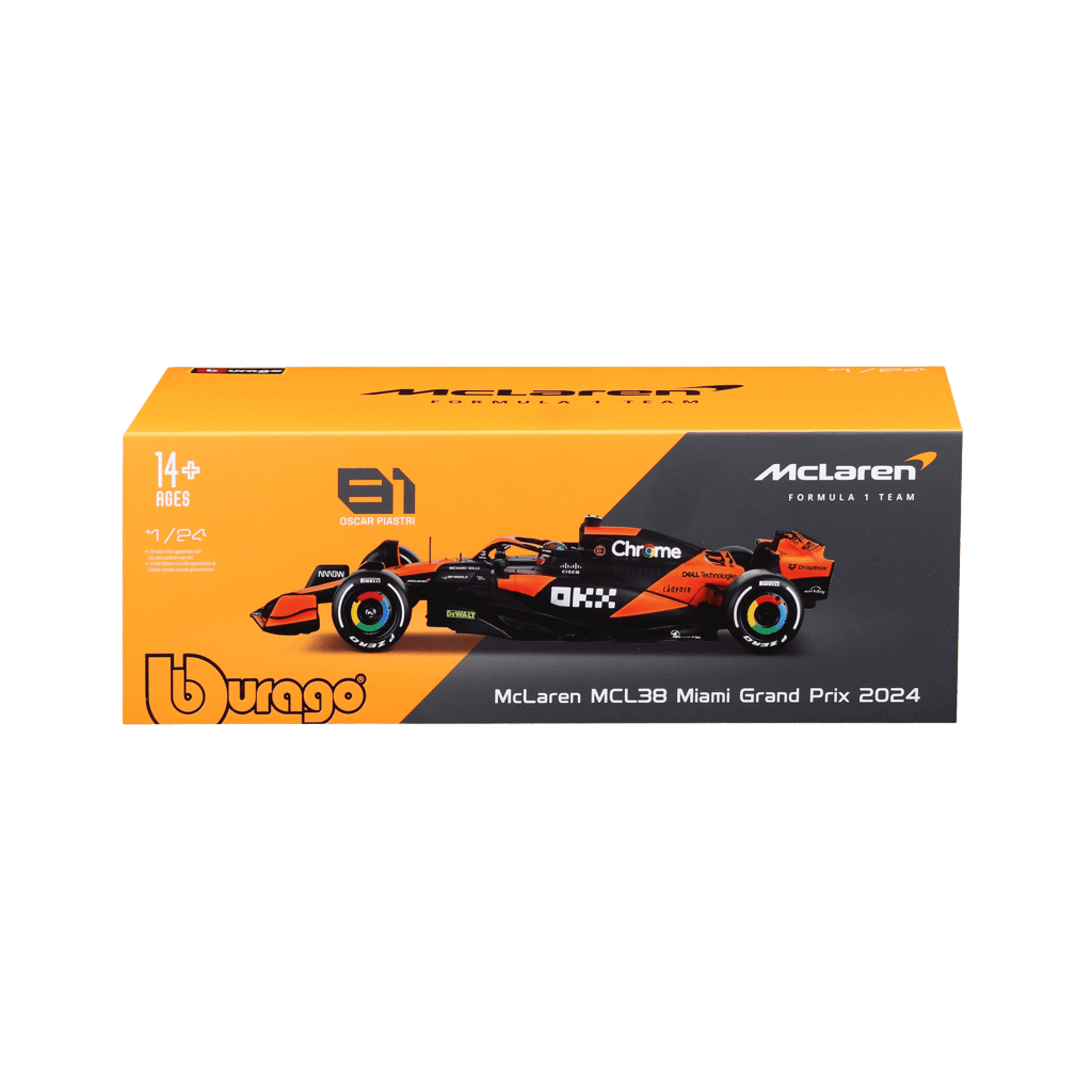 1:24 F1 2024 - McLaren MCL38 #81 Oscar Piastri in Acrylic Box - Image 17