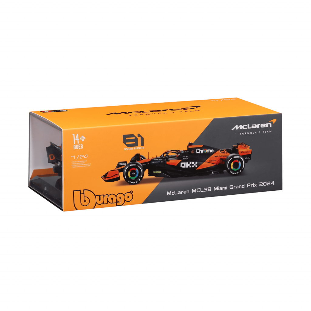 1:24 F1 2024 - McLaren MCL38 #81 Oscar Piastri in Acrylic Box