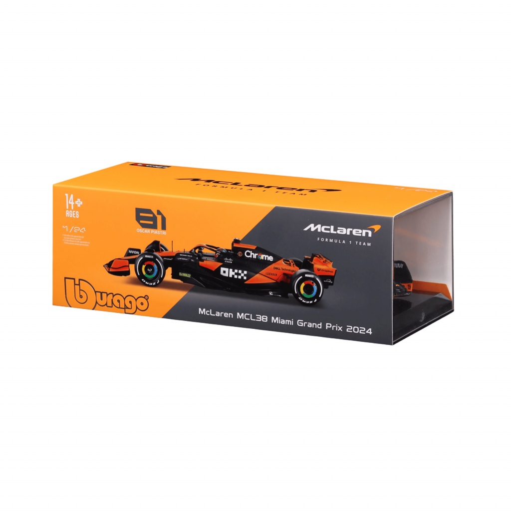 1:24 F1 2024 - McLaren MCL38 #81 Oscar Piastri in Acrylic Box