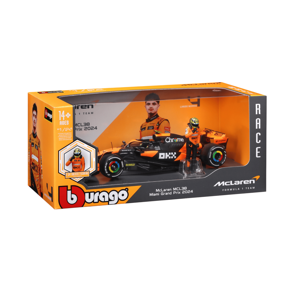 1:24 F1 2024 with figure ~ McLaren MCL38 #4 Lando Norris