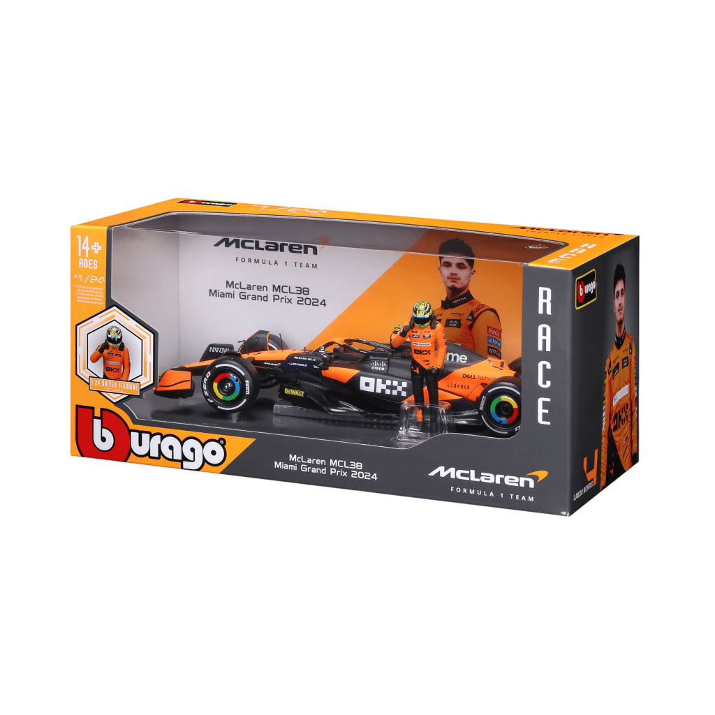 1:24 F1 2024 with figure ~ McLaren MCL38 #4 Lando Norris