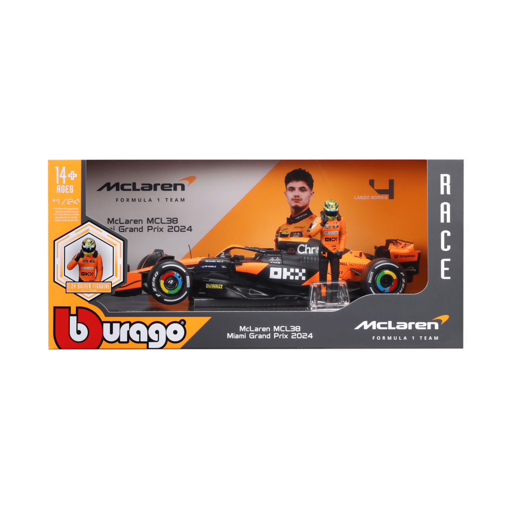 1:24 F1 2024 with figure ~ McLaren MCL38 #4 Lando Norris