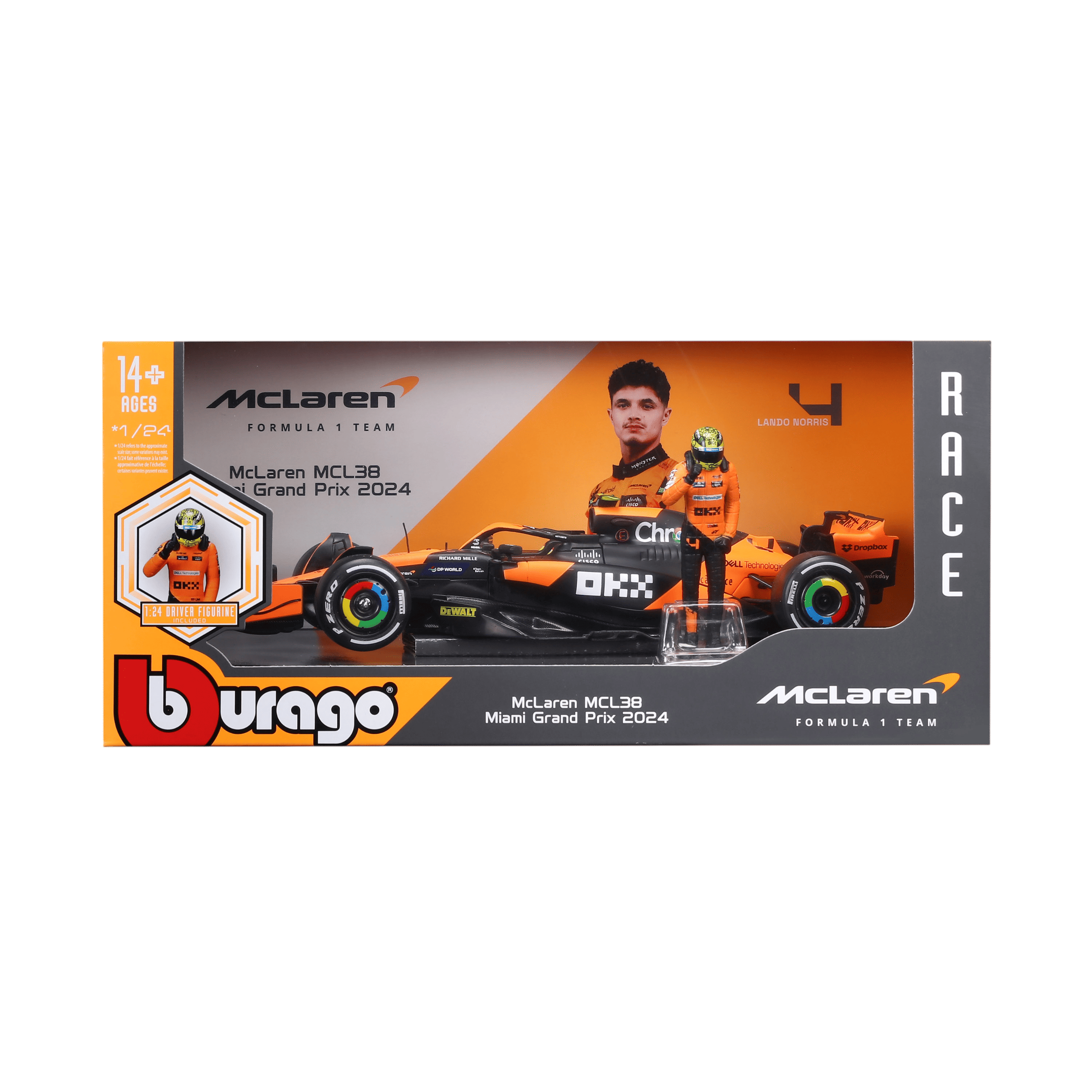 1:24 F1 2024 with figure ~ McLaren MCL38 #4 Lando Norris - Image 12