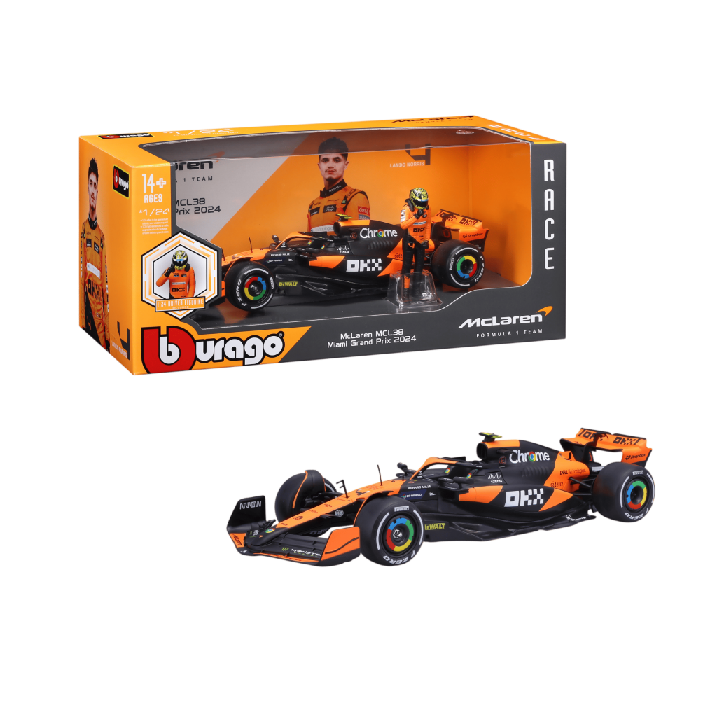 1:24 F1 2024 with figure ~ McLaren MCL38 #4 Lando Norris