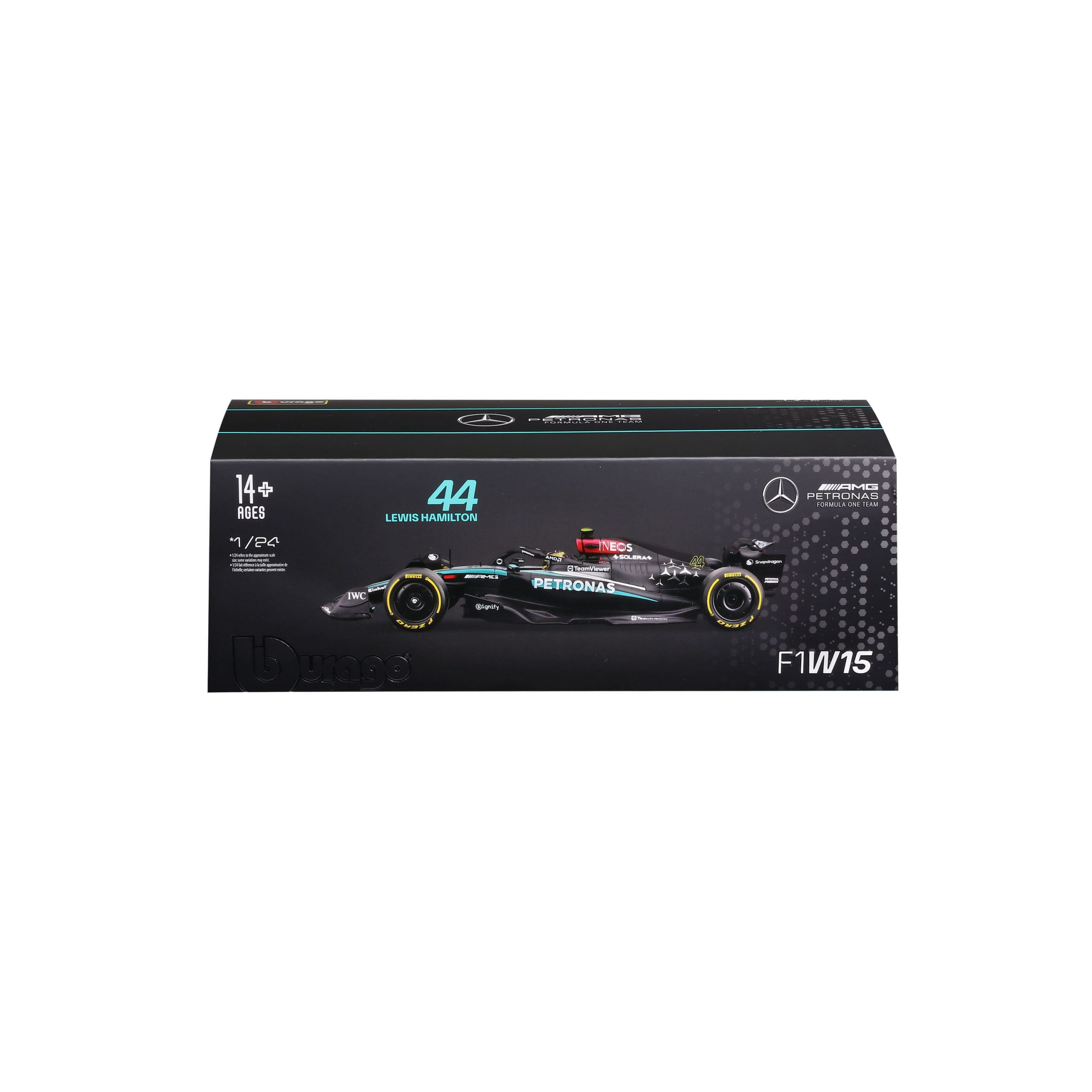 1:24 F1 2024 - Mercedes-AMG W15 #44 Lewis Hamilton in Acrylic Box - Image 4