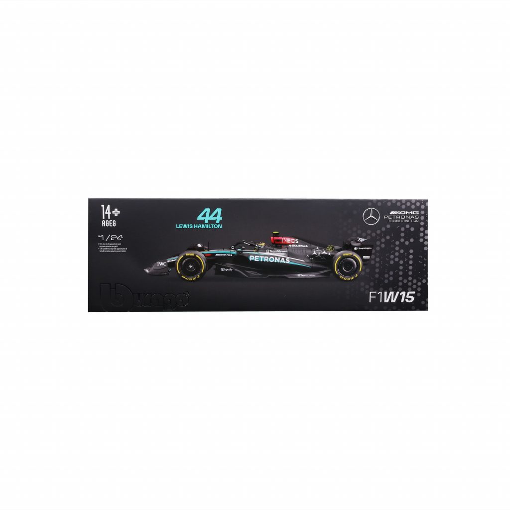 1:24 F1 2024 - Mercedes-AMG W15 #44 Lewis Hamilton in Acrylic Box