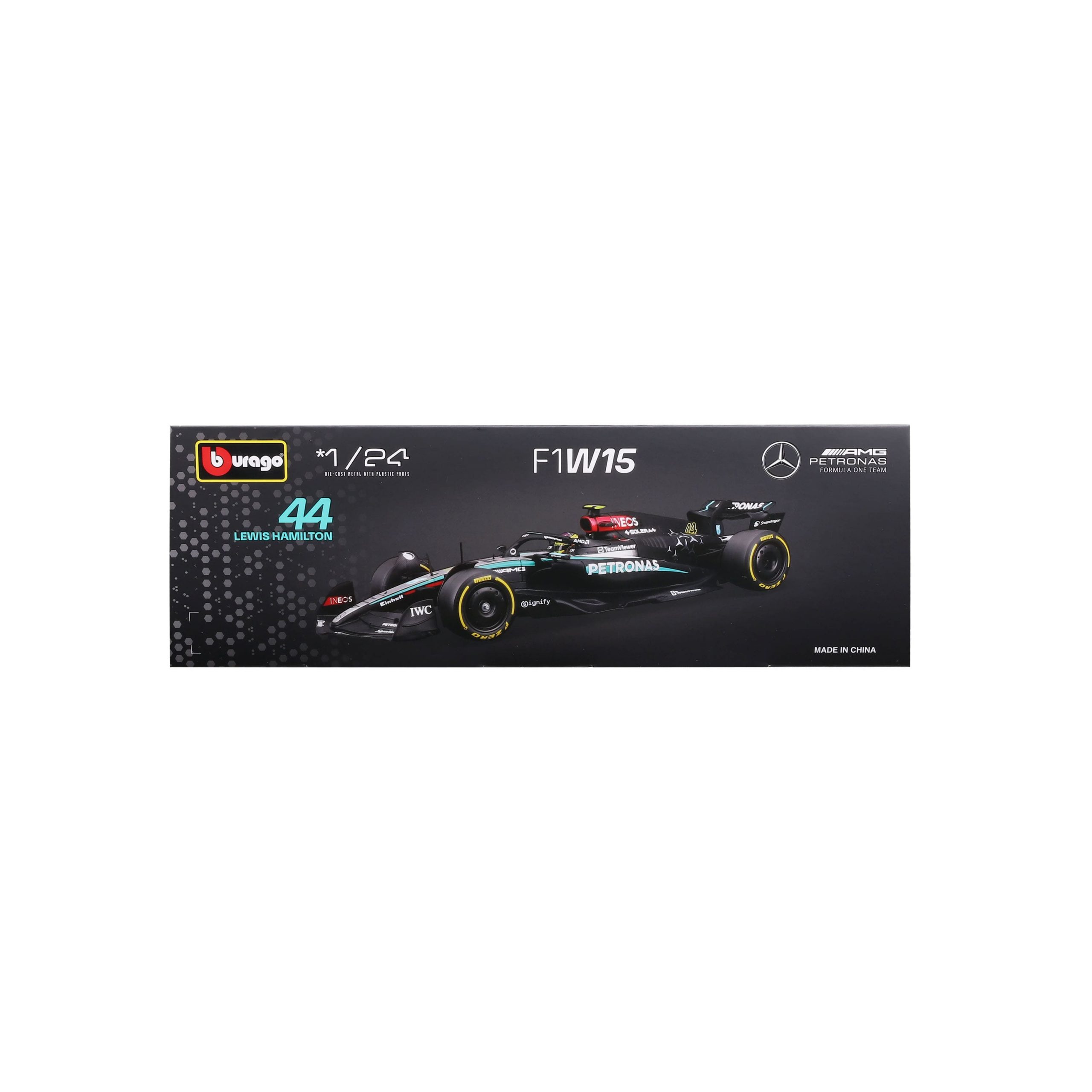 1:24 F1 2024 - Mercedes-AMG W15 #44 Lewis Hamilton in Acrylic Box - Image 7