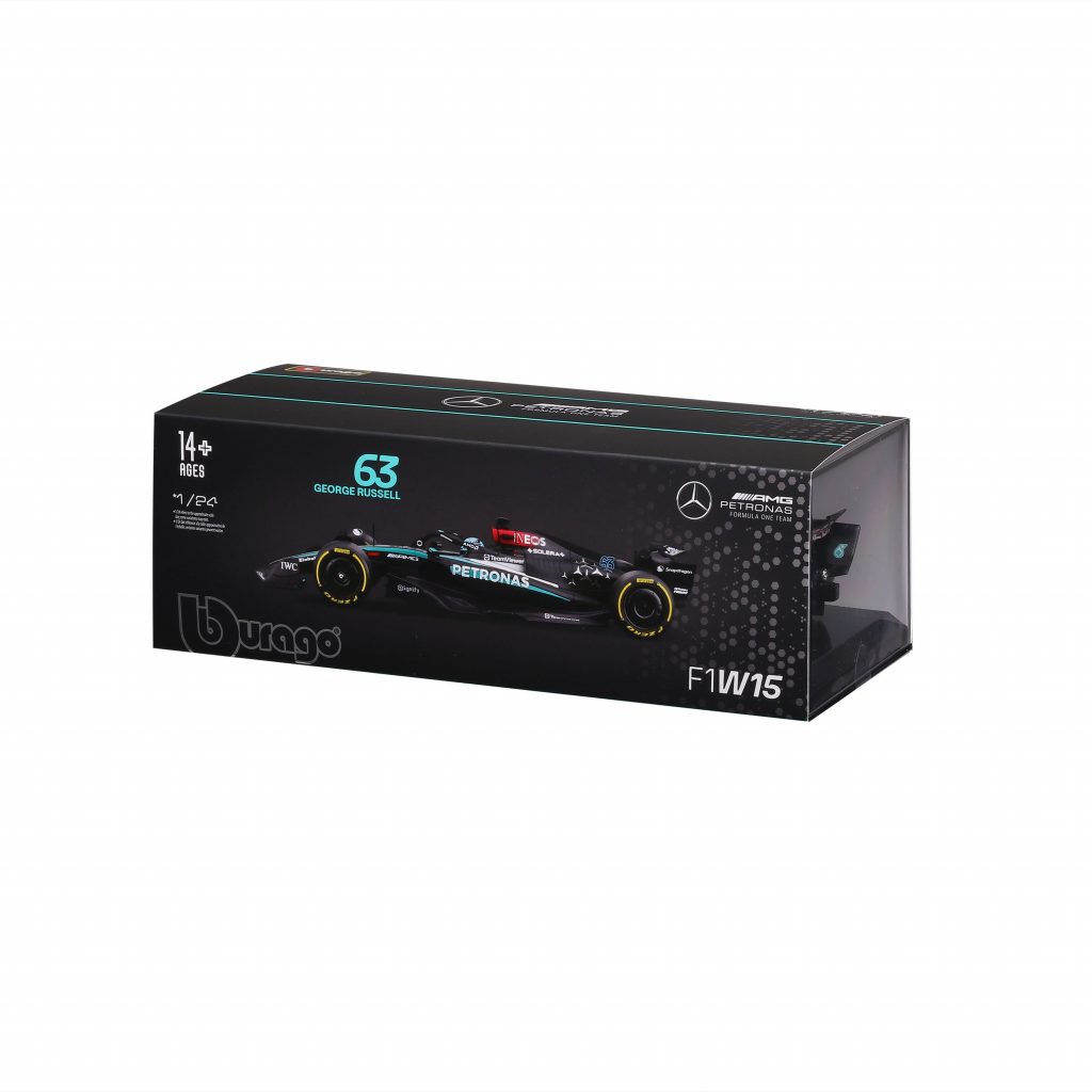 1:24 F1 2024 - Mercedes-AMG W15 #63 George Russell in Acrylic Box