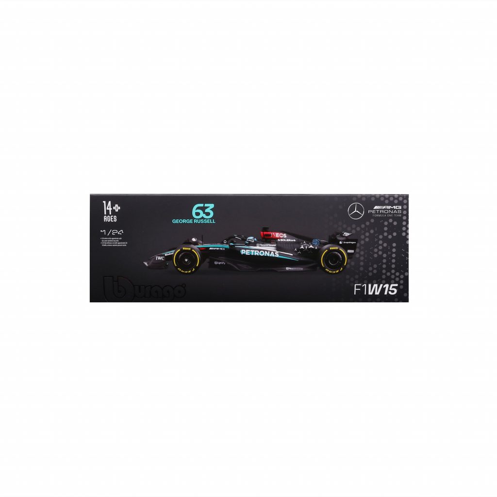 1:24 F1 2024 - Mercedes-AMG W15 #63 George Russell in Acrylic Box