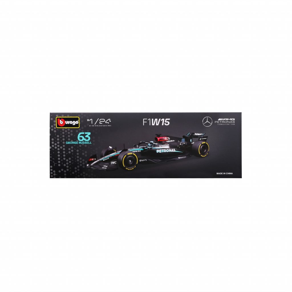 1:24 F1 2024 - Mercedes-AMG W15 #63 George Russell in Acrylic Box
