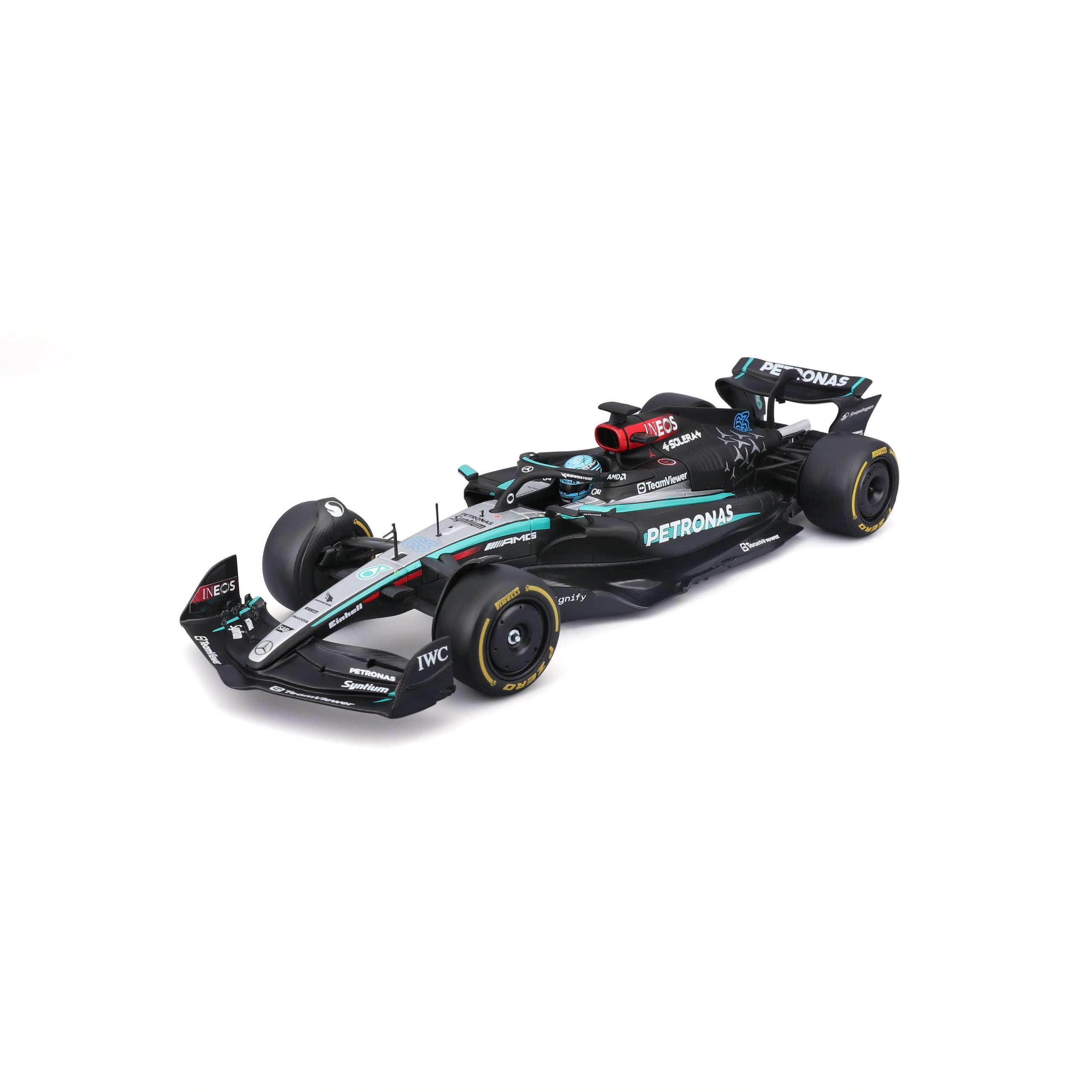 1:24 F1 2024 - Mercedes-AMG W15 #63 George Russell in Acrylic Box - Image 1