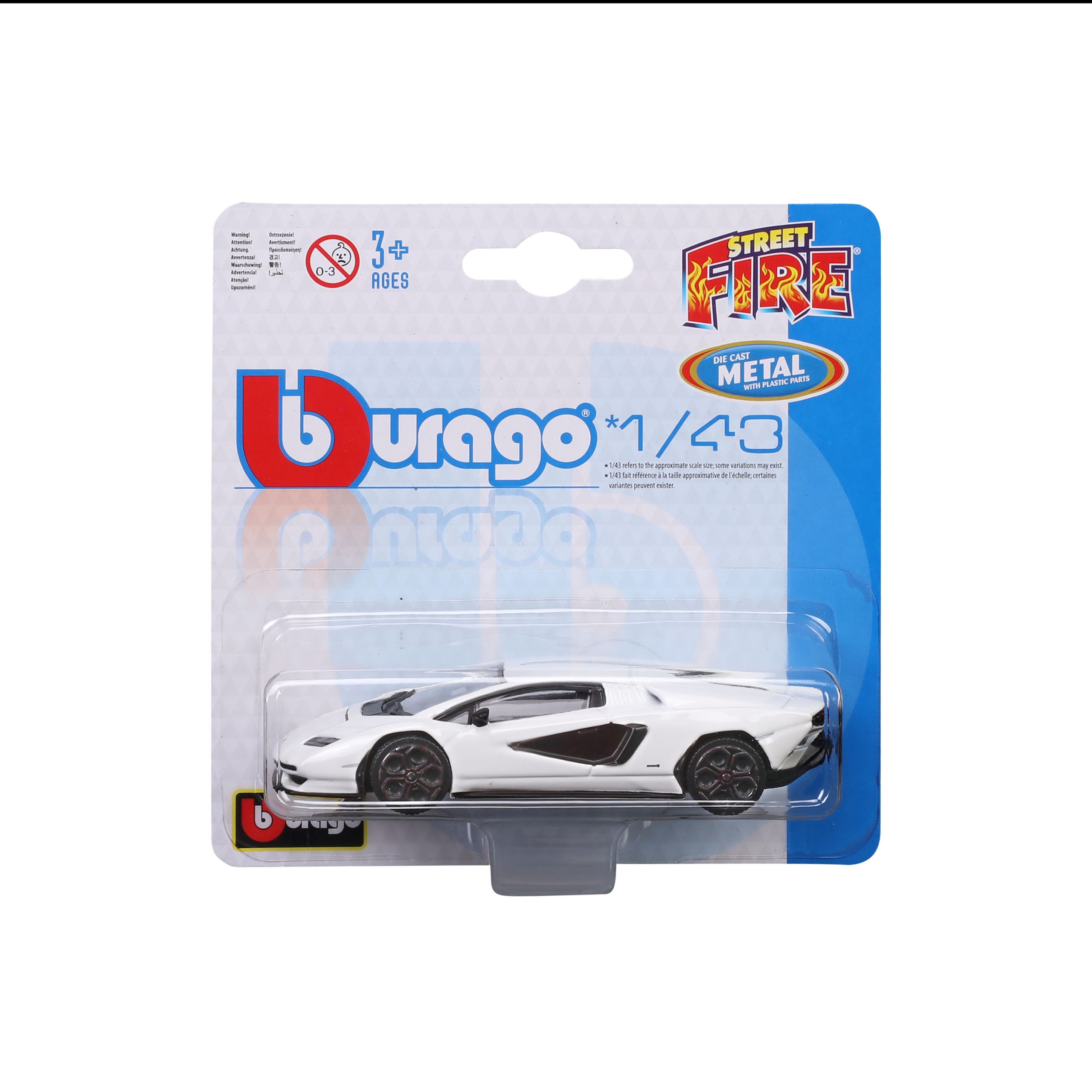 1:43 Bburago Street Fire – Lamborghini Countach LPI 800-4 in Blister Card - Image 2