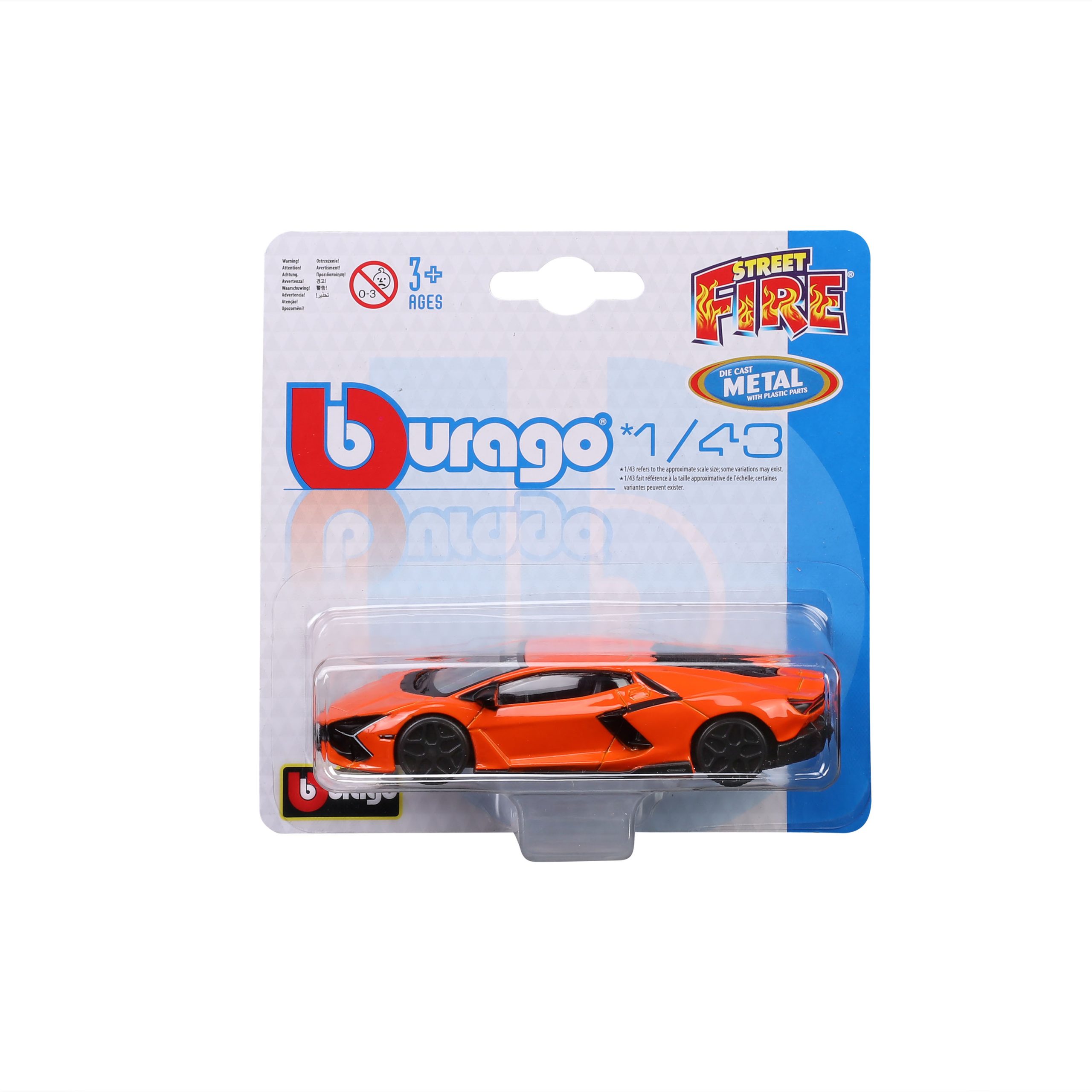 1:43 Bburago Street Fire – Lamborghini Revuelto in Blister Card - Image 2