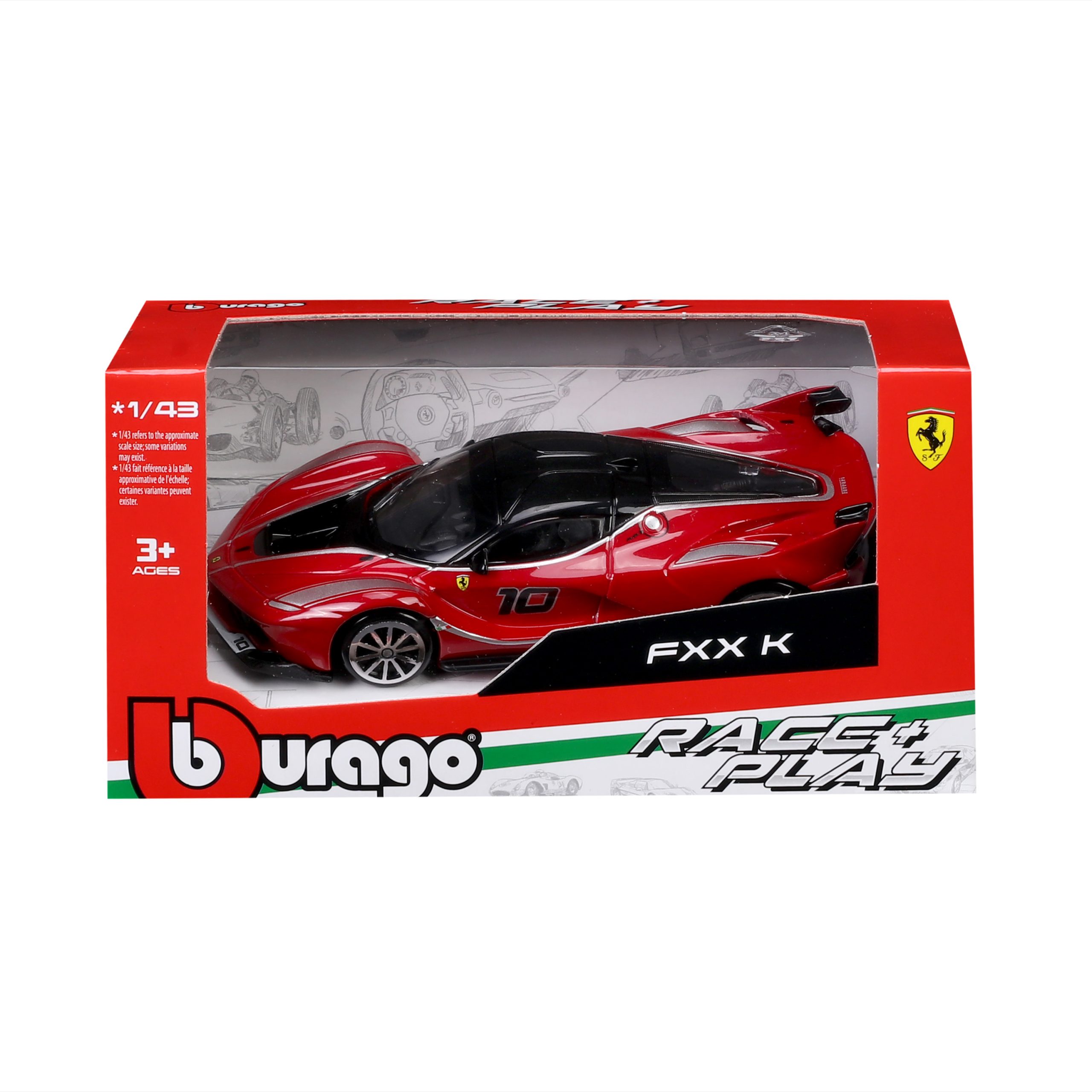 1:43 Ferrari FXX K - #10 Red in Window Box - Image 1