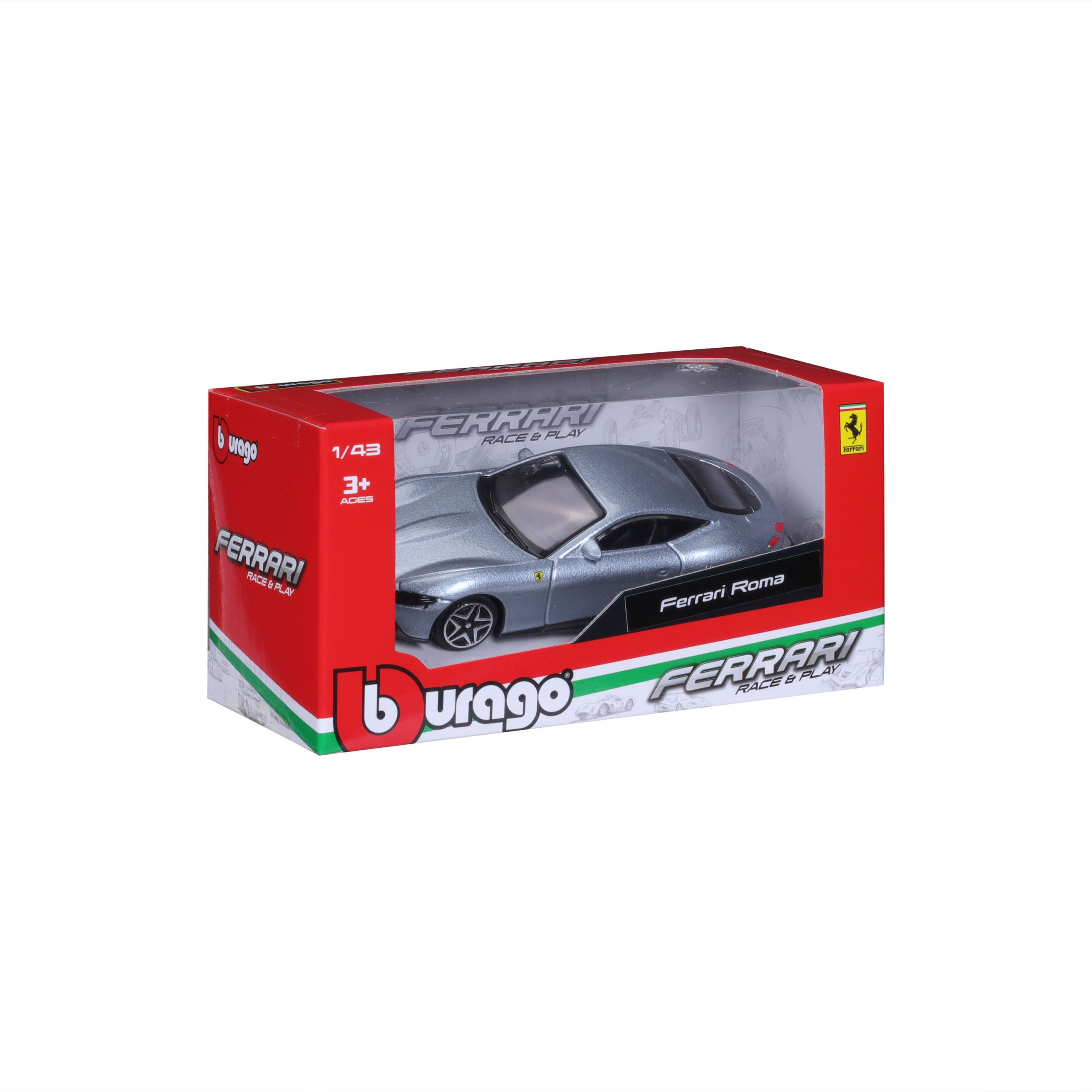 Ferrari Romma 1:43 Ferrari Roma – Silver in Window Box – Redvektor
