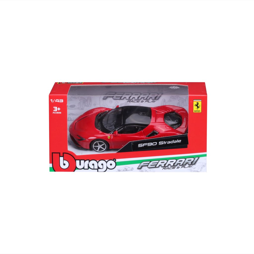 1:43 Ferrari SF90 Stradale - Red in Window Box