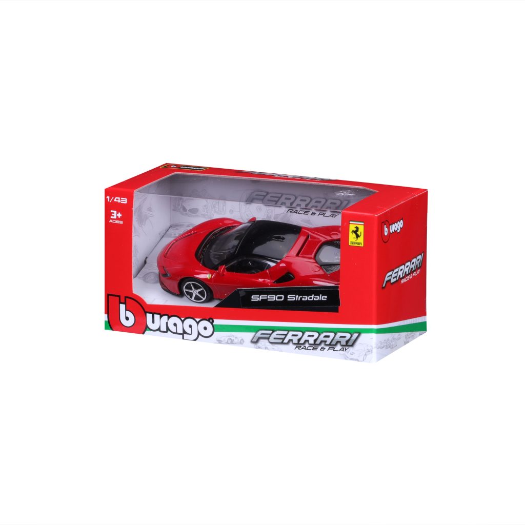 1:43 Ferrari SF90 Stradale - Red in Window Box