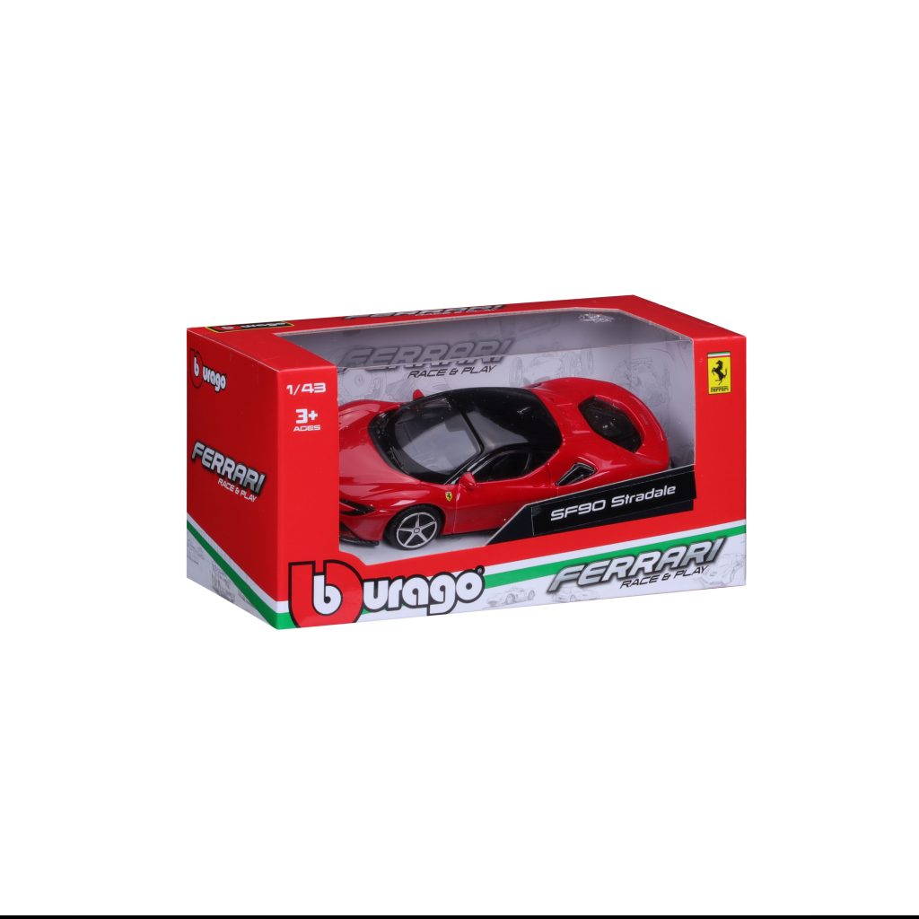 1:43 Ferrari SF90 Stradale - Red in Window Box