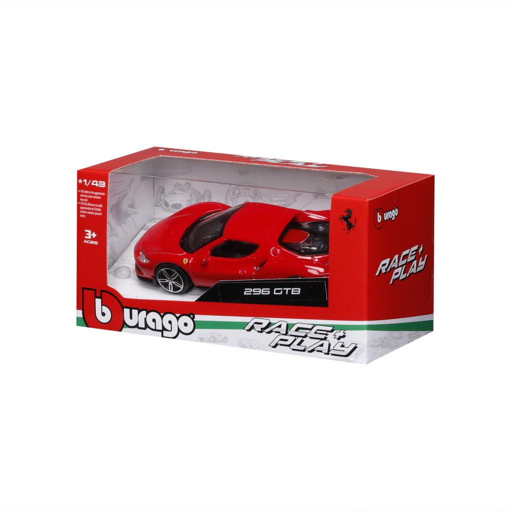 1:43 Ferrari 296 GTB - Red in Window Box