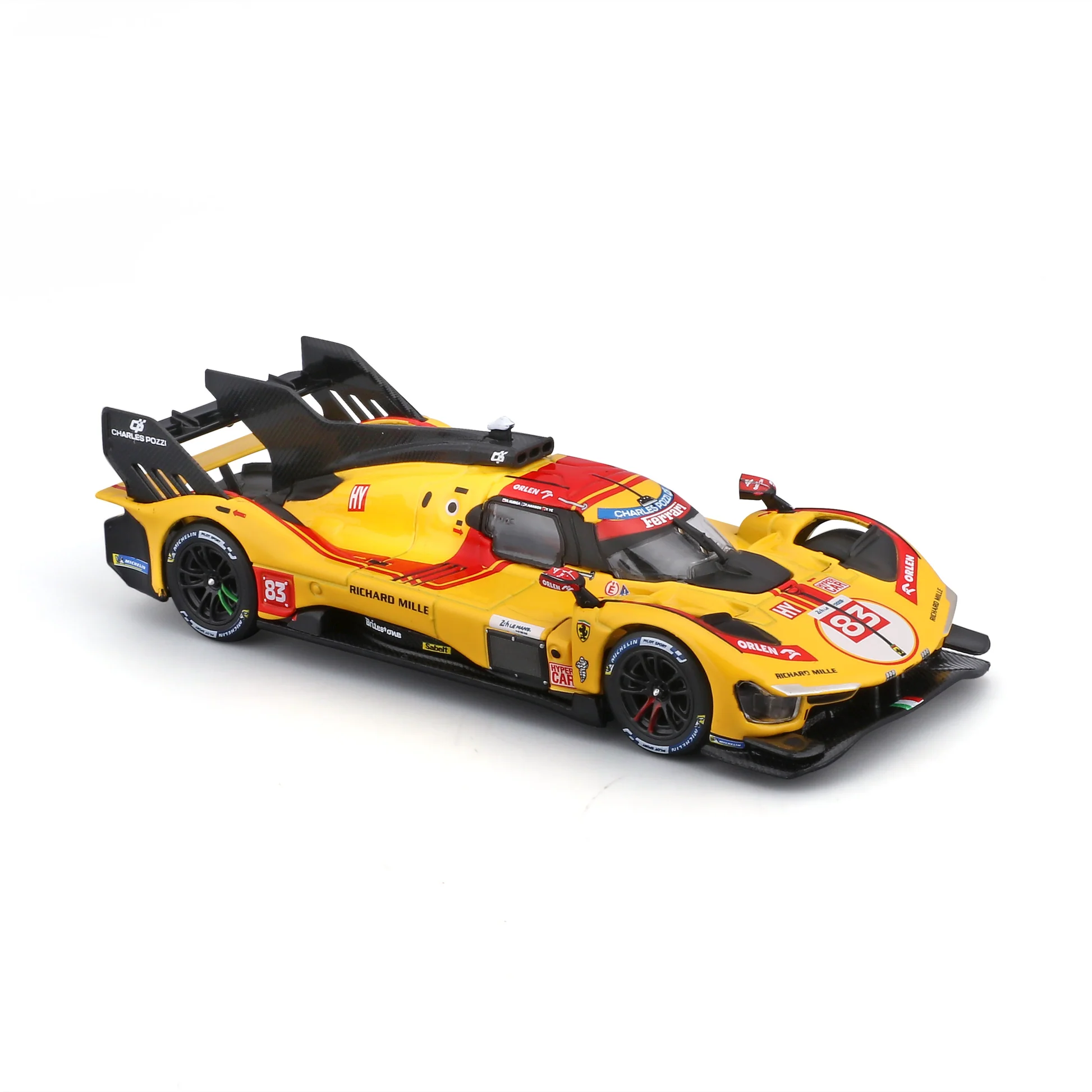 1:43 WEC 2025 – Ferrari 499P #83 Kubica, Hanson, Ye Yifei in Acrylic Box - Image 3