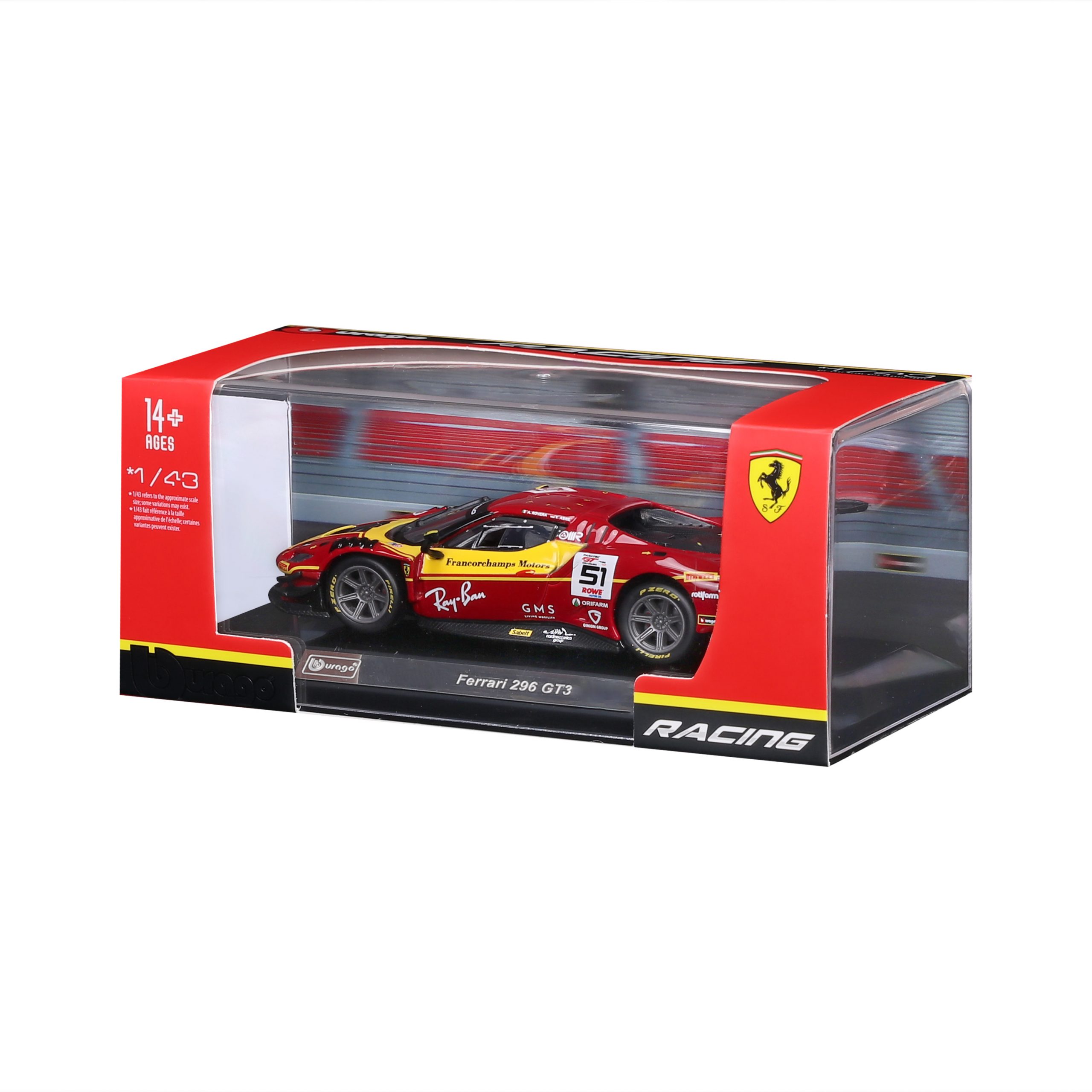 1:43 Ferrari 296 GT3 2025 - #51 Abril, Rovera in Acrylic Box - Image 4