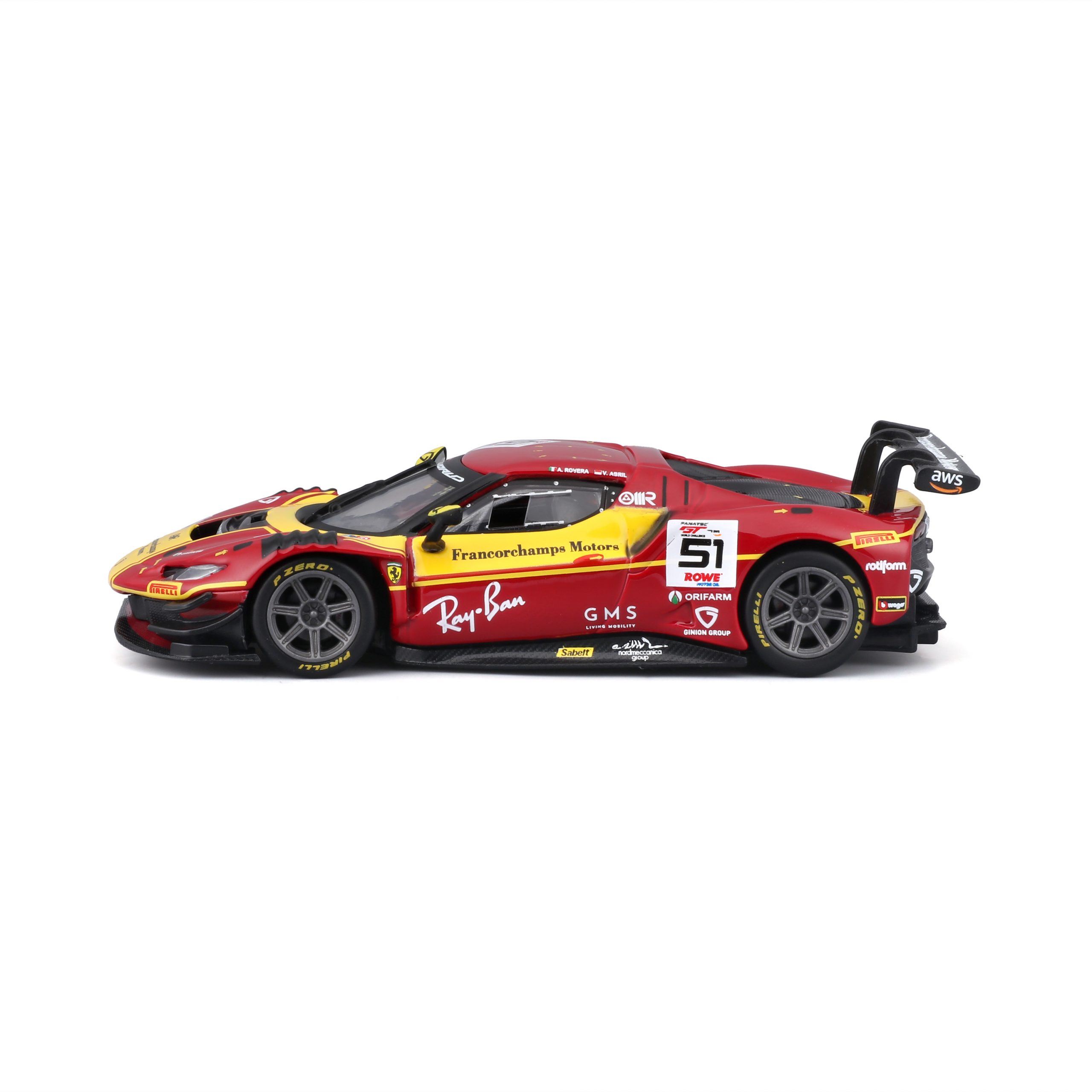 1:43 Ferrari 296 GT3 2025 - #51 Abril, Rovera in Acrylic Box - Image 13