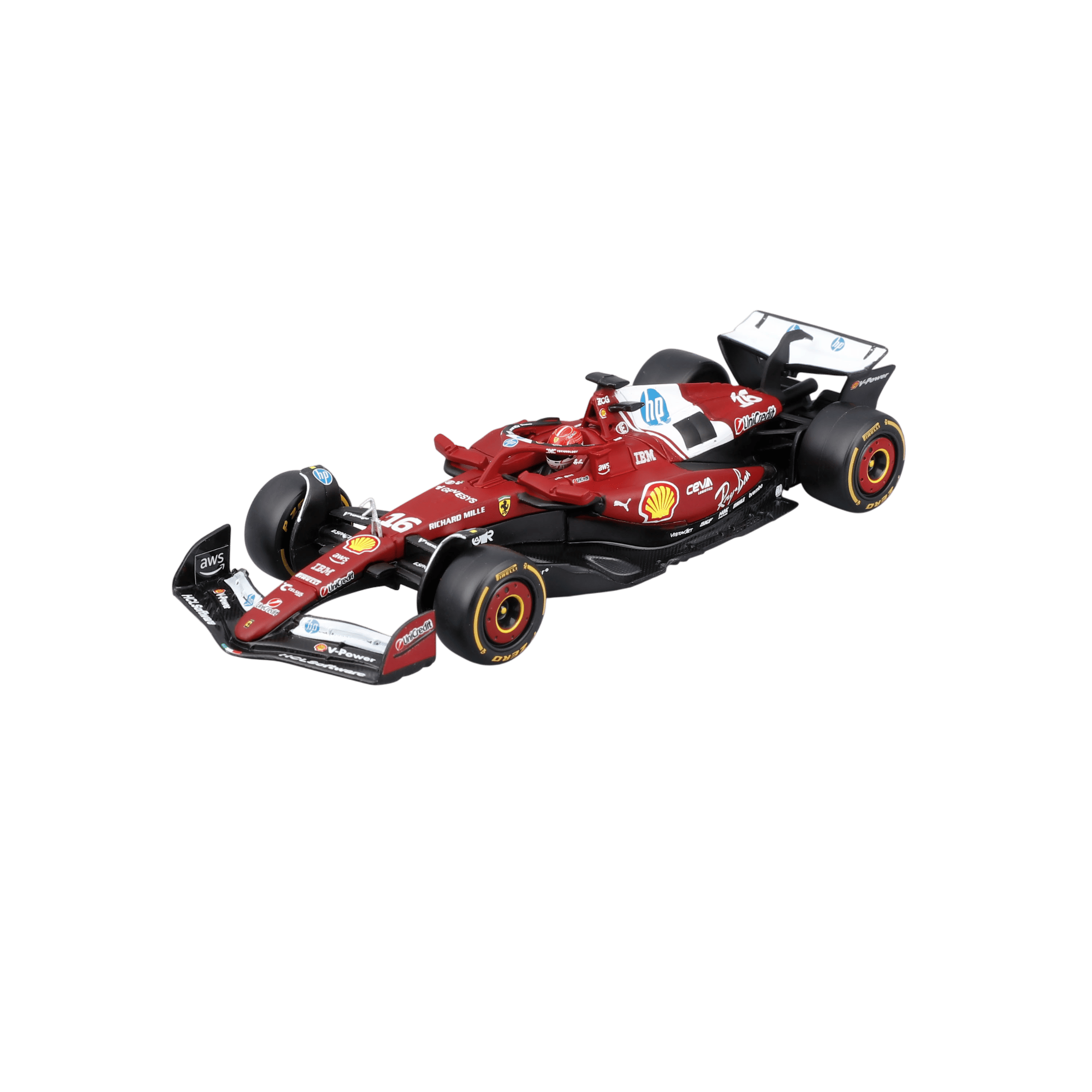1:43 F1 Ferrari SF-25 #16 Charles Leclerc with helmet in Acrylic Box - Image 11