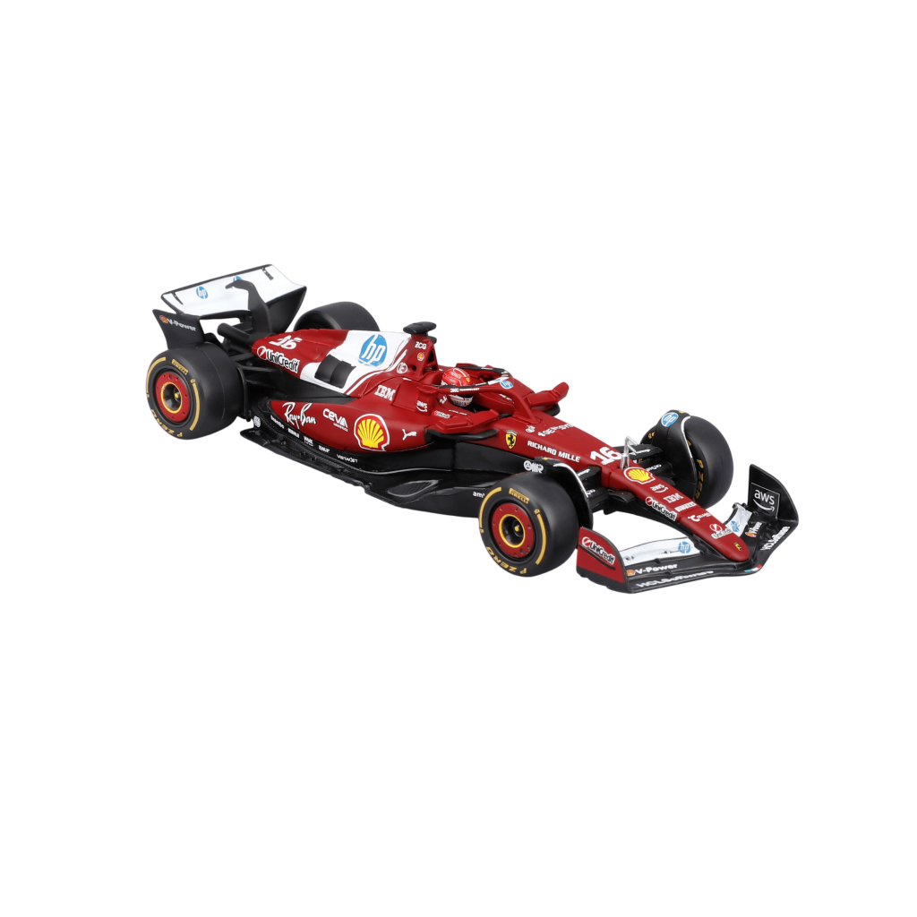 1:43 F1 Ferrari SF-25 #16 Charles Leclerc with helmet in Acrylic Box