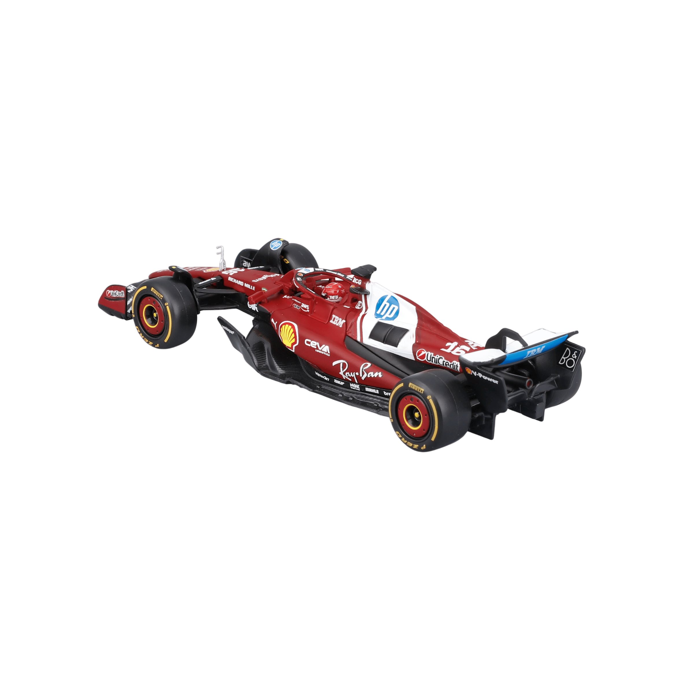 1:43 F1 Ferrari SF-25 #16 Charles Leclerc with helmet in Acrylic Box - Image 9