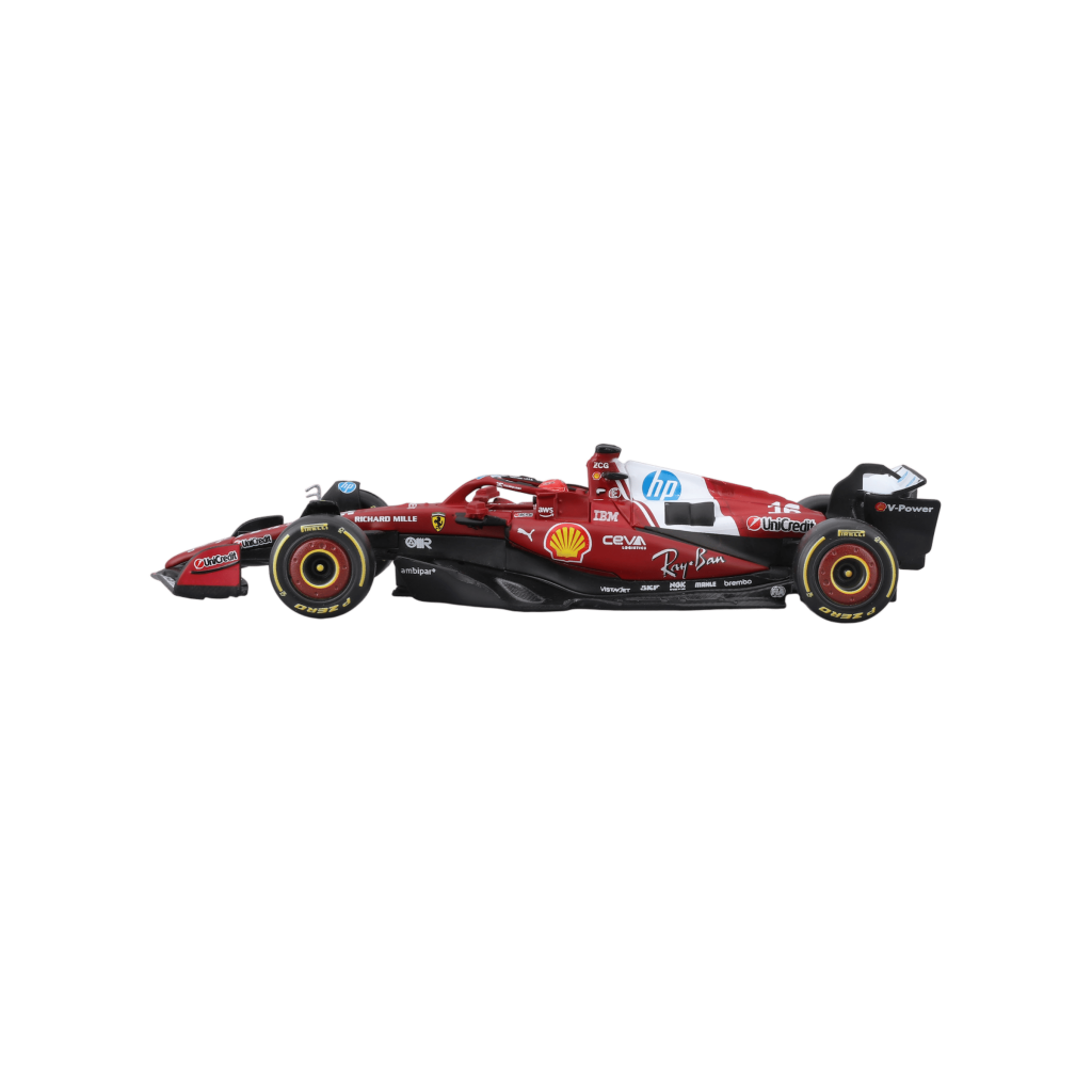 1:43 F1 Ferrari SF-25 #16 Charles Leclerc with helmet in Acrylic Box