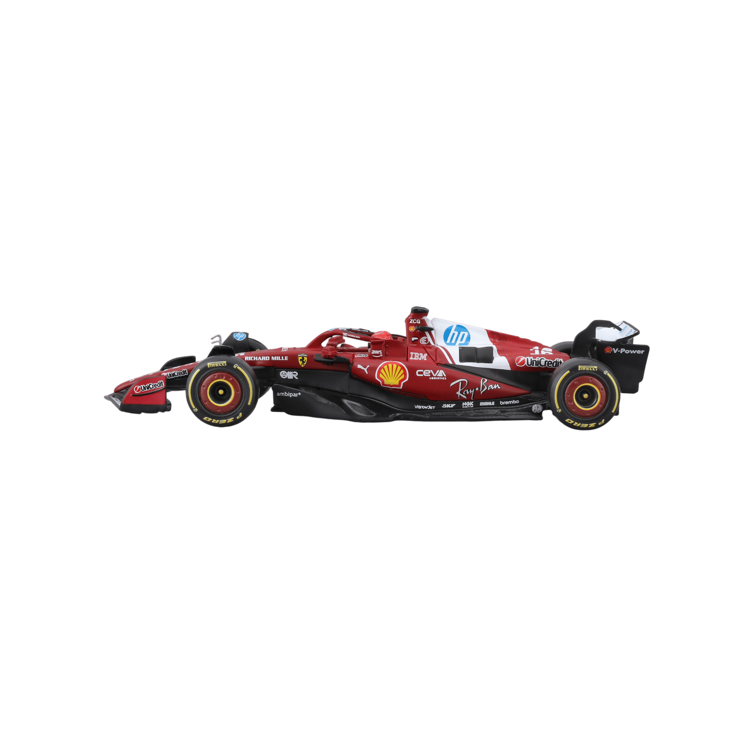 1:43 F1 Ferrari SF-25 #16 Charles Leclerc with helmet in Acrylic Box - Image 8