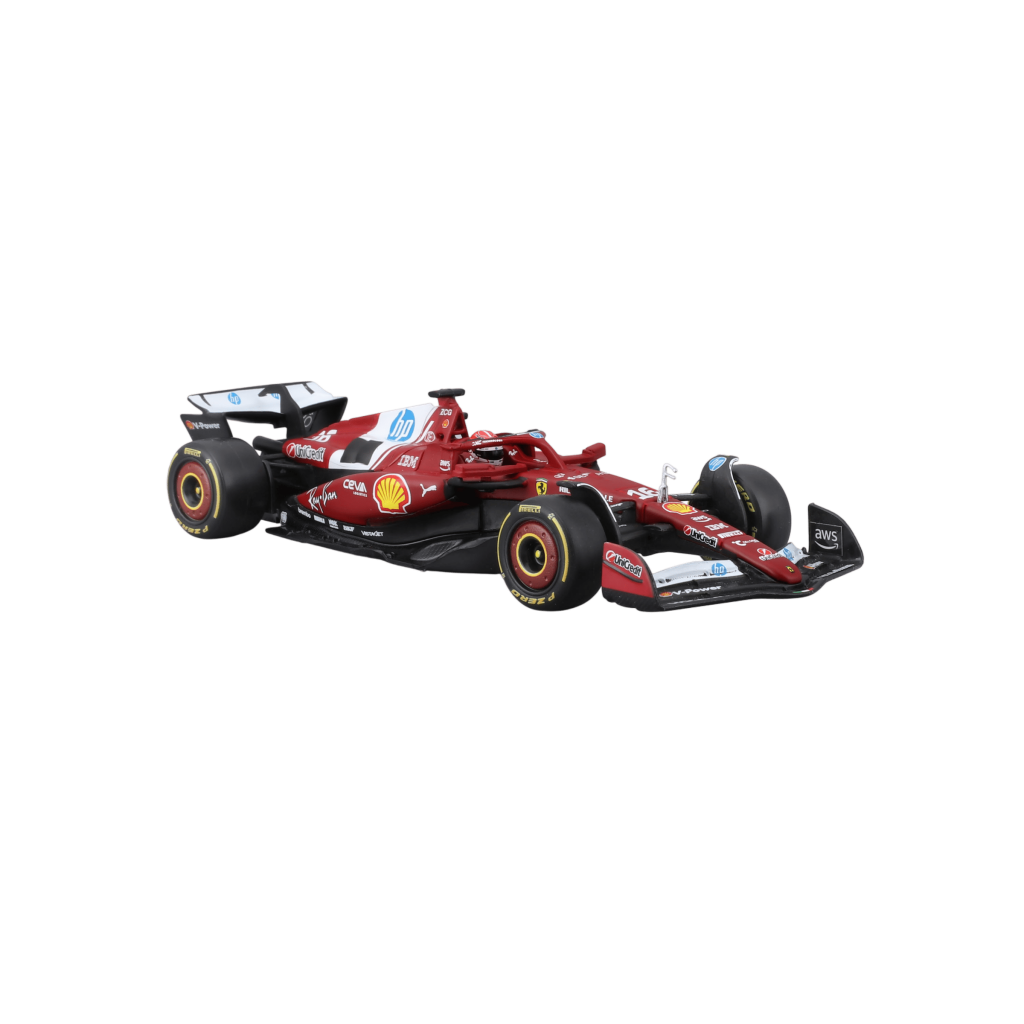 1:43 F1 Ferrari SF-25 #16 Charles Leclerc with helmet in Acrylic Box