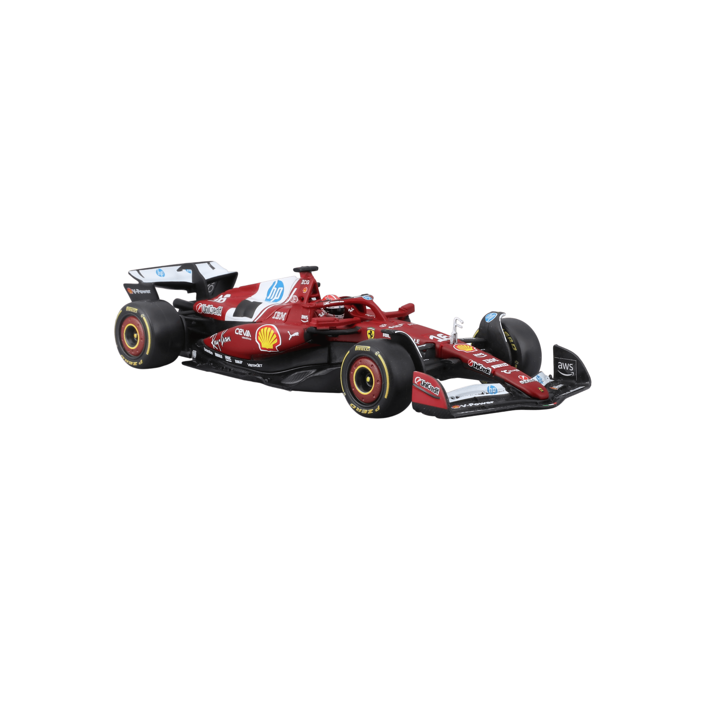 1:43 F1 Ferrari SF-25 #16 Charles Leclerc with helmet in Acrylic Box - Image 6