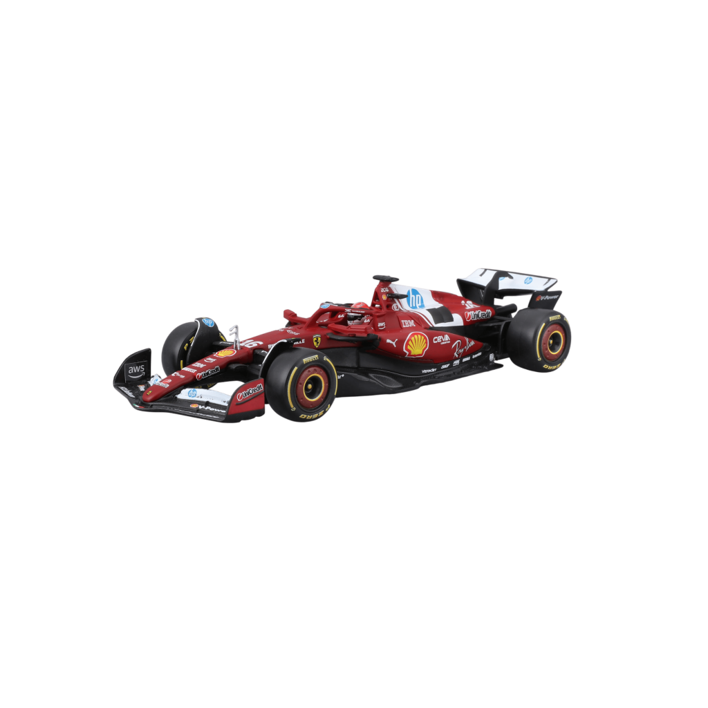 1:43 F1 Ferrari SF-25 #16 Charles Leclerc with helmet in Acrylic Box