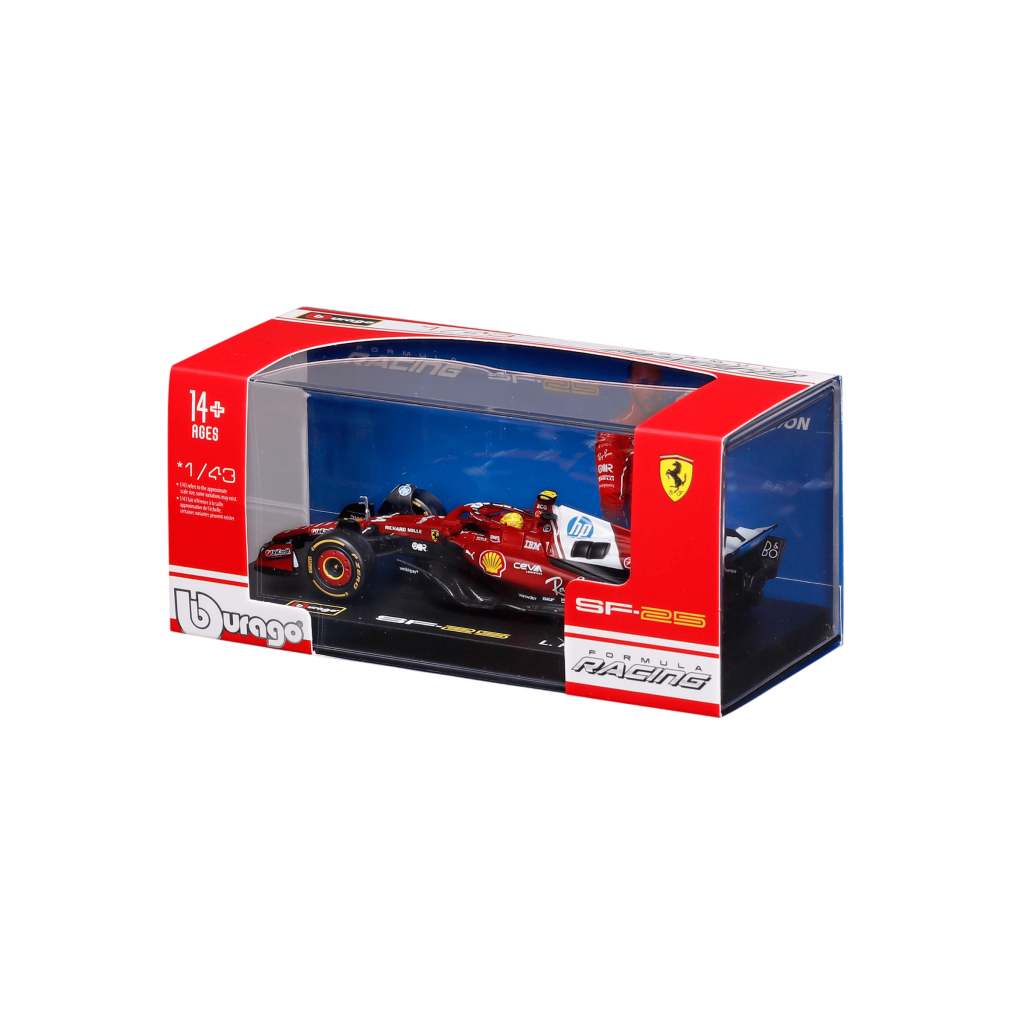 1:43 F1 2025 - Ferrari SF-25 #44 Lewis Hamilton in Acrylic Box