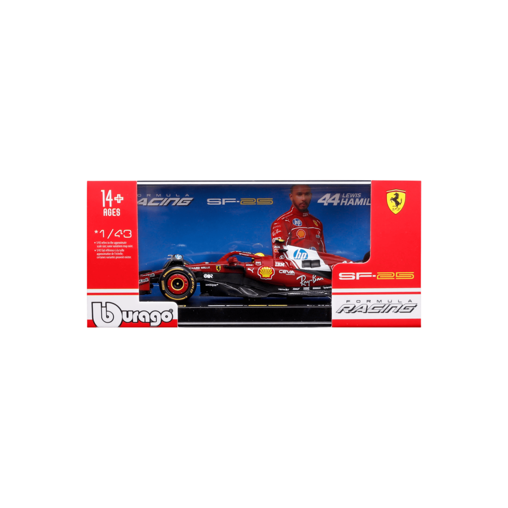 1:43 F1 2025 - Ferrari SF-25 #44 Lewis Hamilton in Acrylic Box