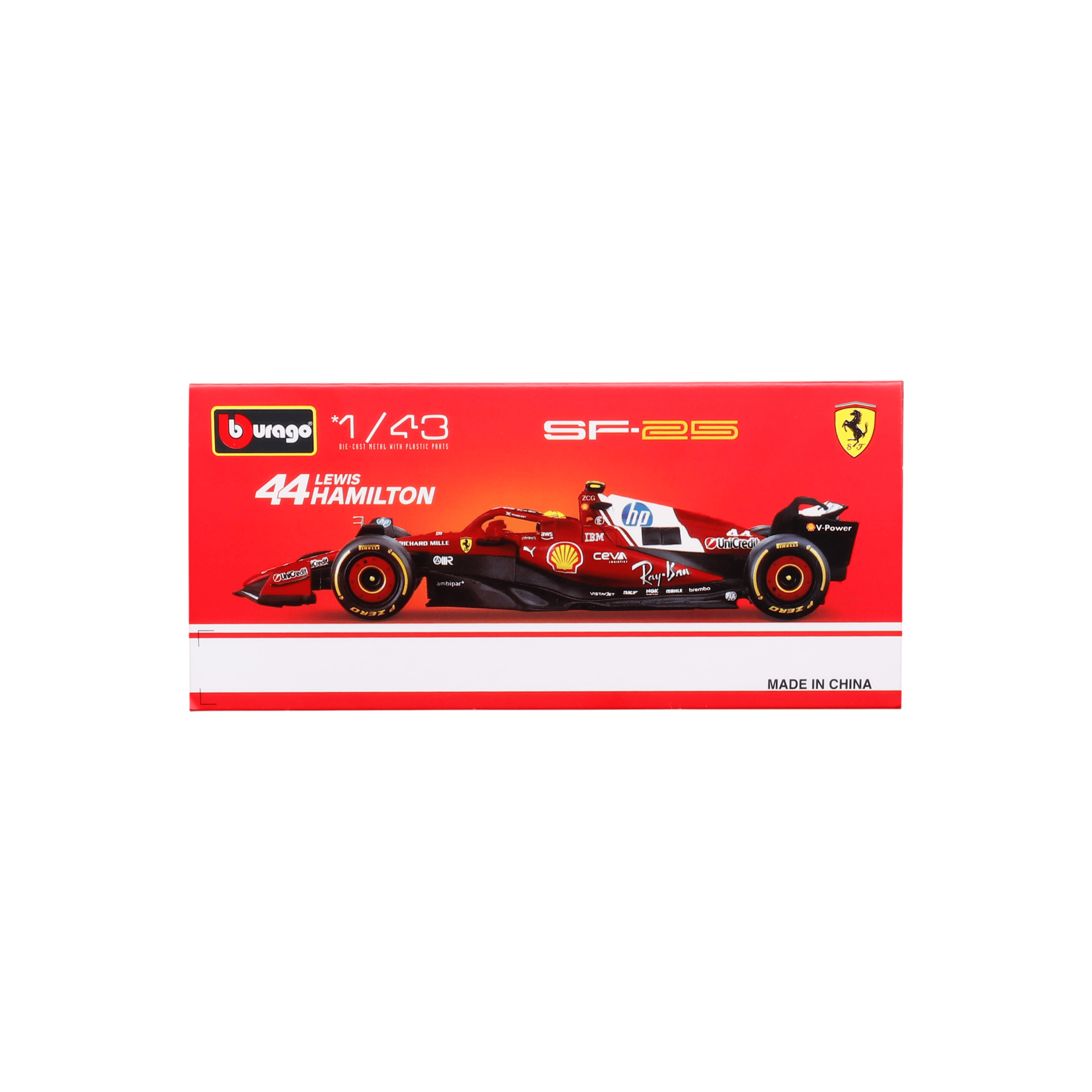 1:43 F1 2025 - Ferrari SF-25 #44 Lewis Hamilton in Acrylic Box - Image 8