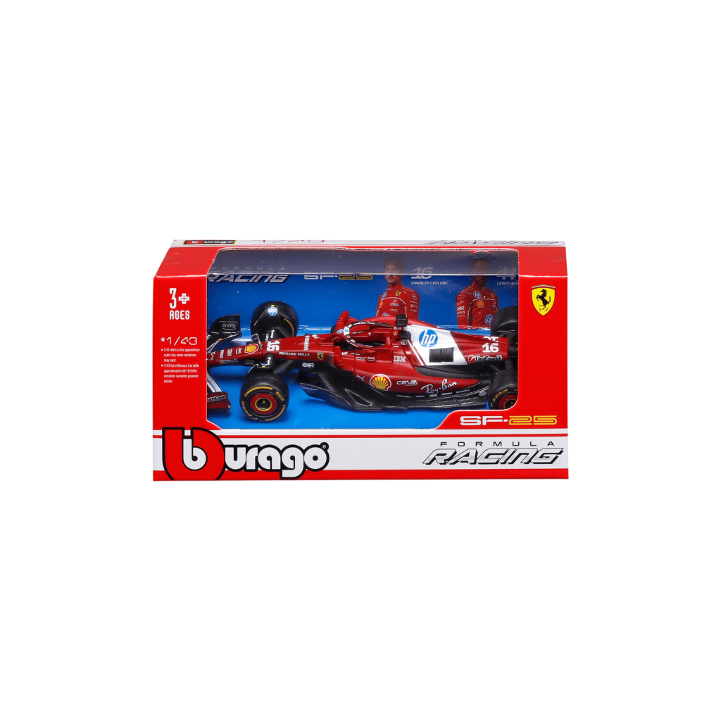 1:43 F1 2025 - Ferrari SF-25 #16 Charles Leclerc in Window Box