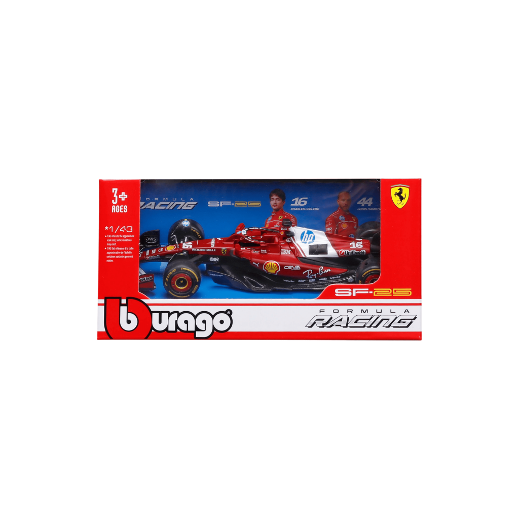 1:43 F1 2025 - Ferrari SF-25 #16 Charles Leclerc in Window Box