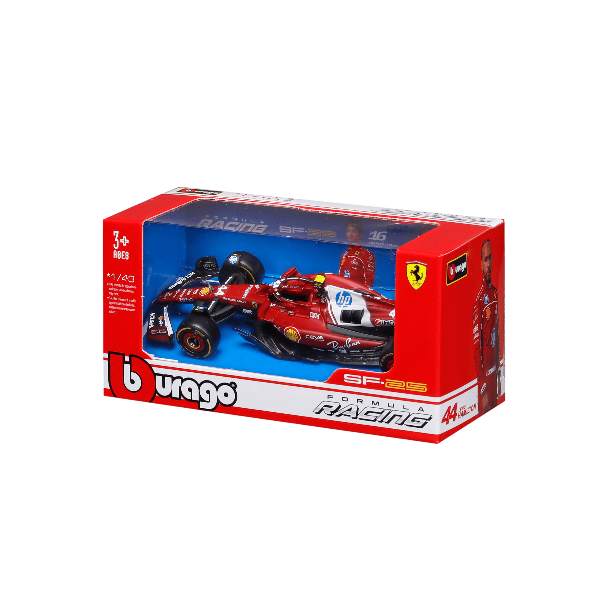 1:43 F1 2025 - Ferrari SF-25 #44 Lewis Hamilton in Window Box - Image 6