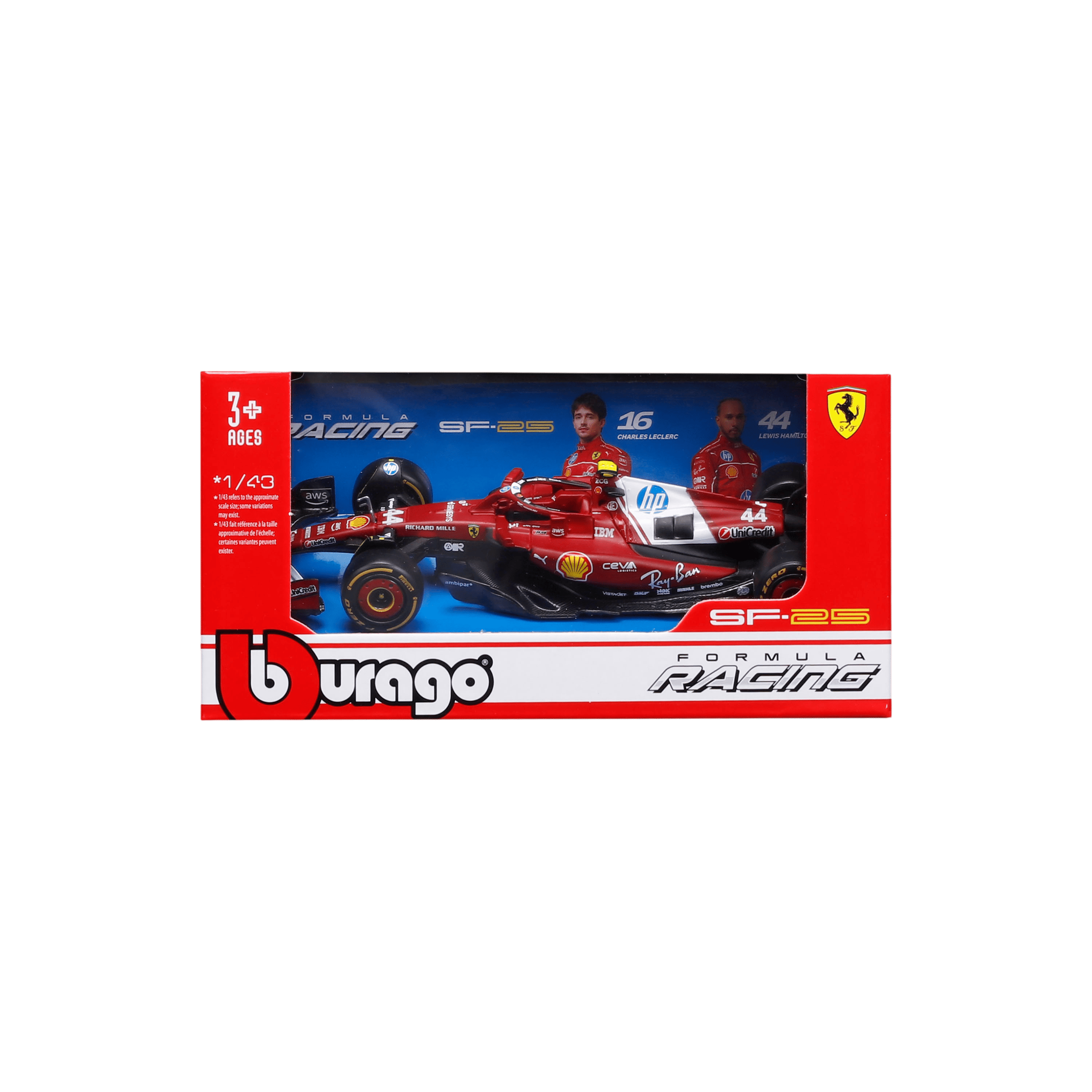 1:43 F1 2025 - Ferrari SF-25 #44 Lewis Hamilton in Window Box - Image 5